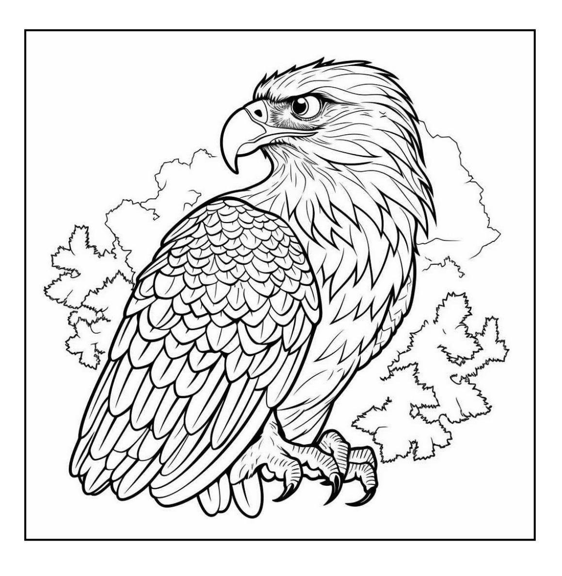 Adler Ausmalbilder für Erwachsene