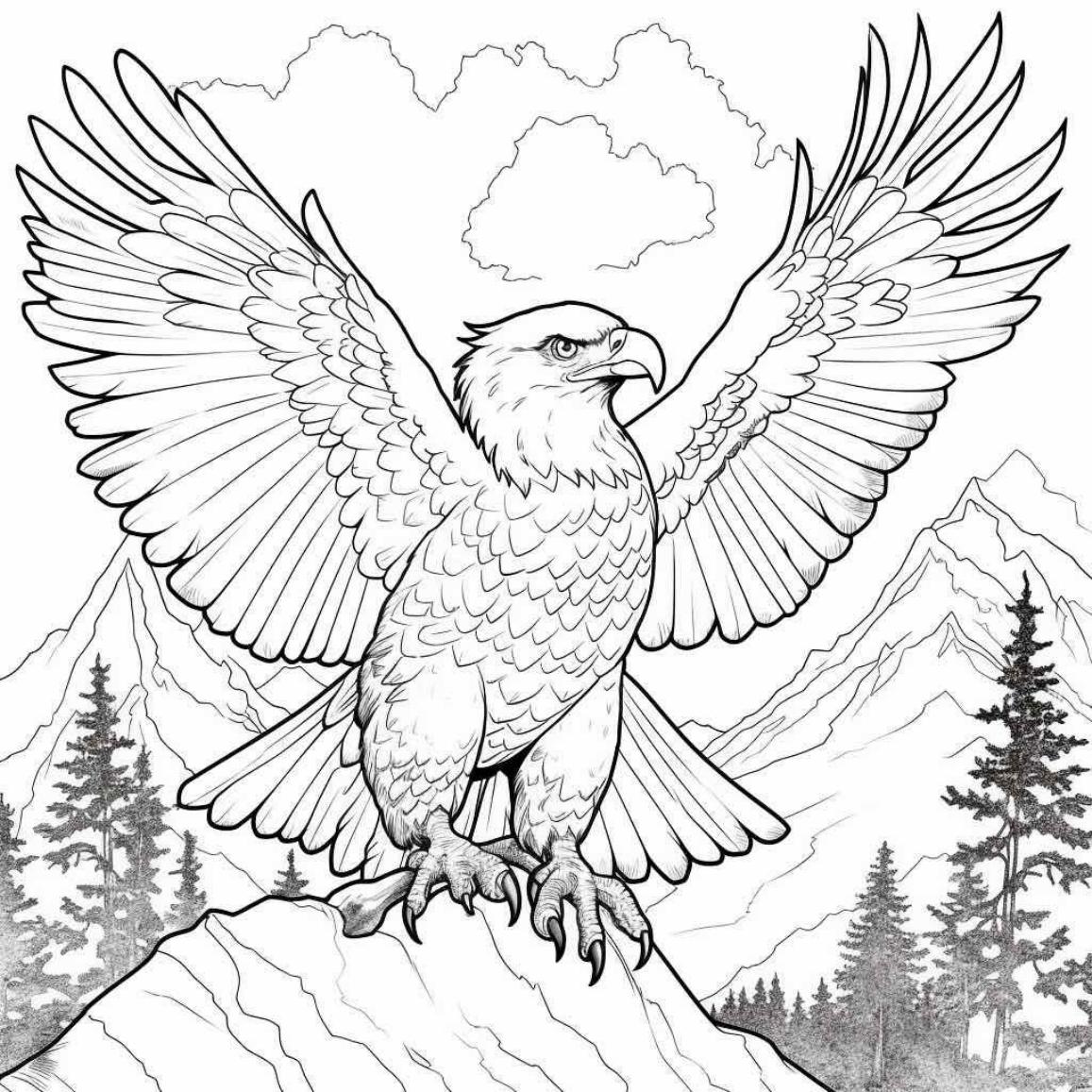 Ausmalbilder Adler - Malvorlagen Kostenlos zum Ausdrucken