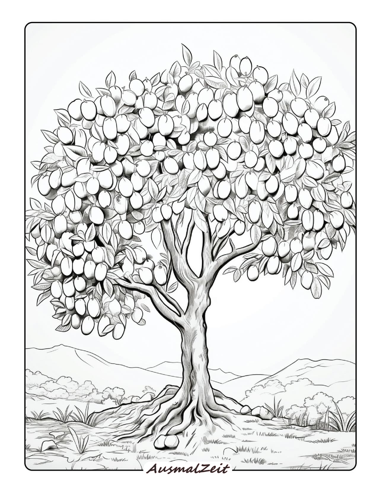 Alter Baum Ausmalbilder zum Ausdrucken