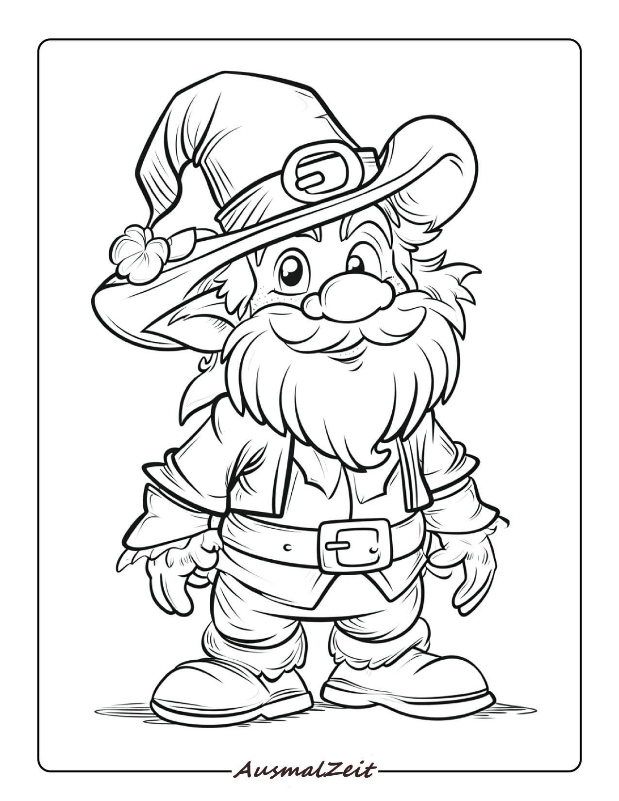 Alter Kobold Ausmalbild zum Ausdrucken