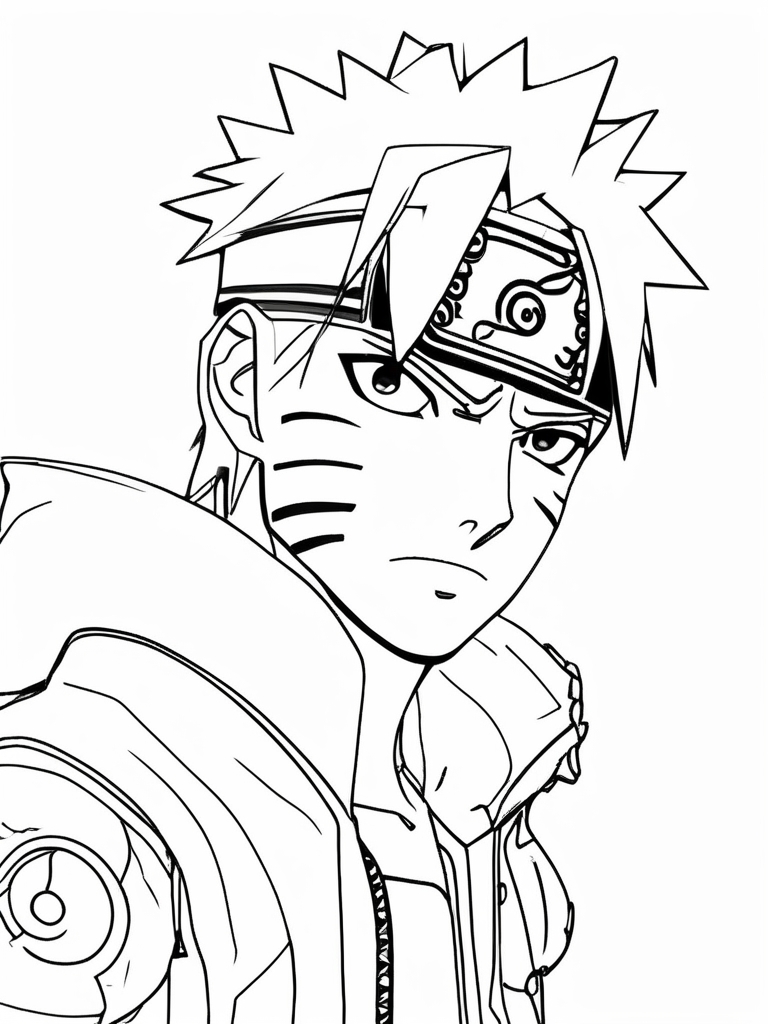 Anime Naruto zum Ausmalen für Kinder