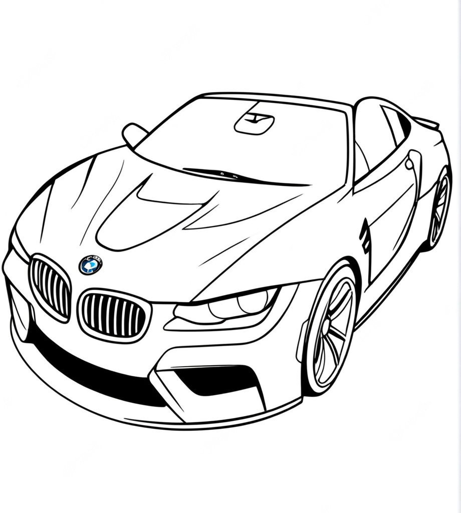 Ausmalbild BMW Coupé