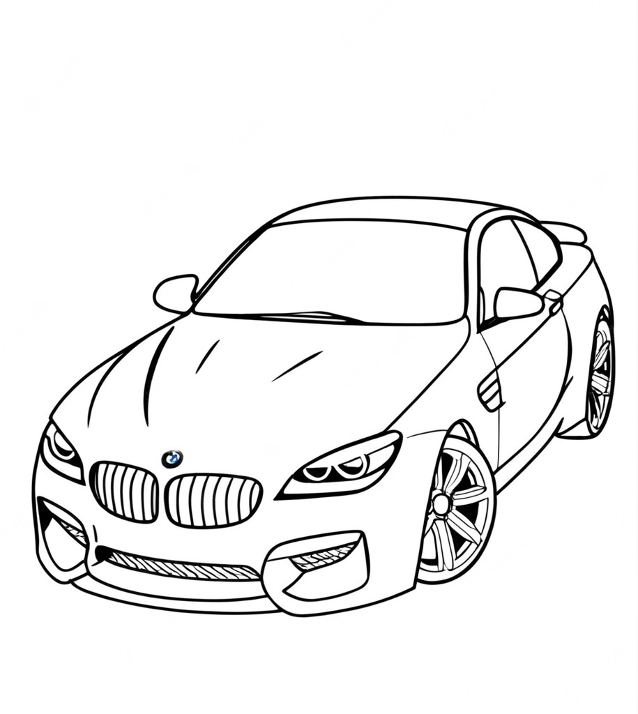 Ausmalbild BMW M4 zum Ausdrucken
