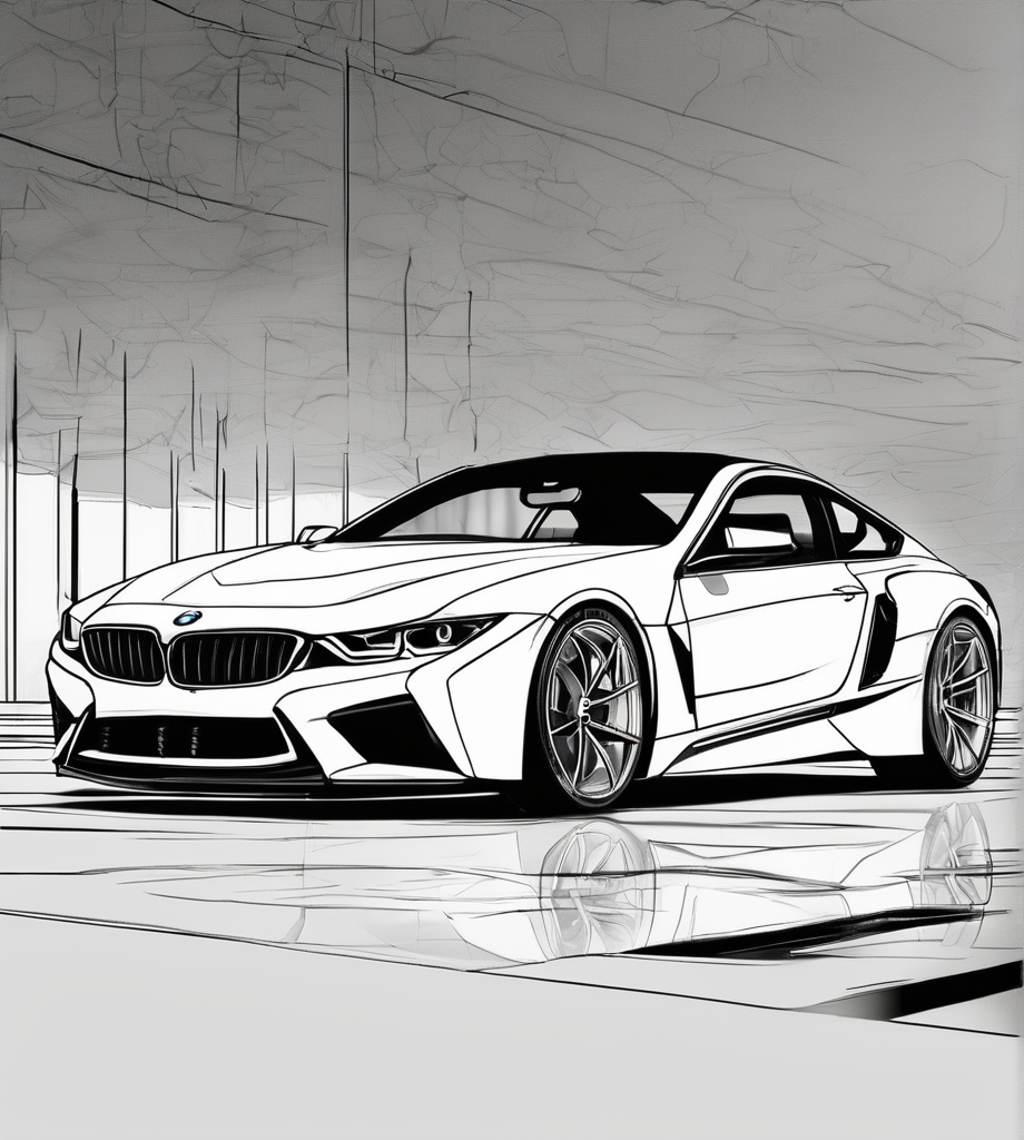 Auto - Ausmalbild BMW i8
