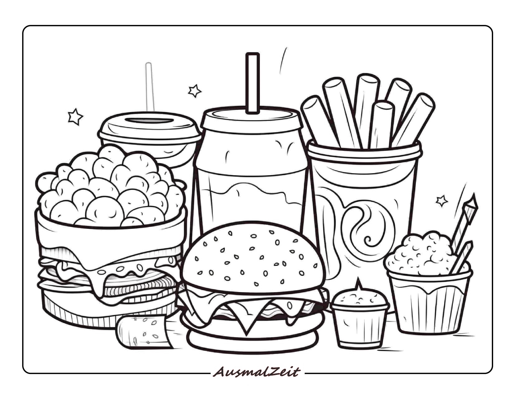 Ausmalbild Essen zum Ausdrucken
