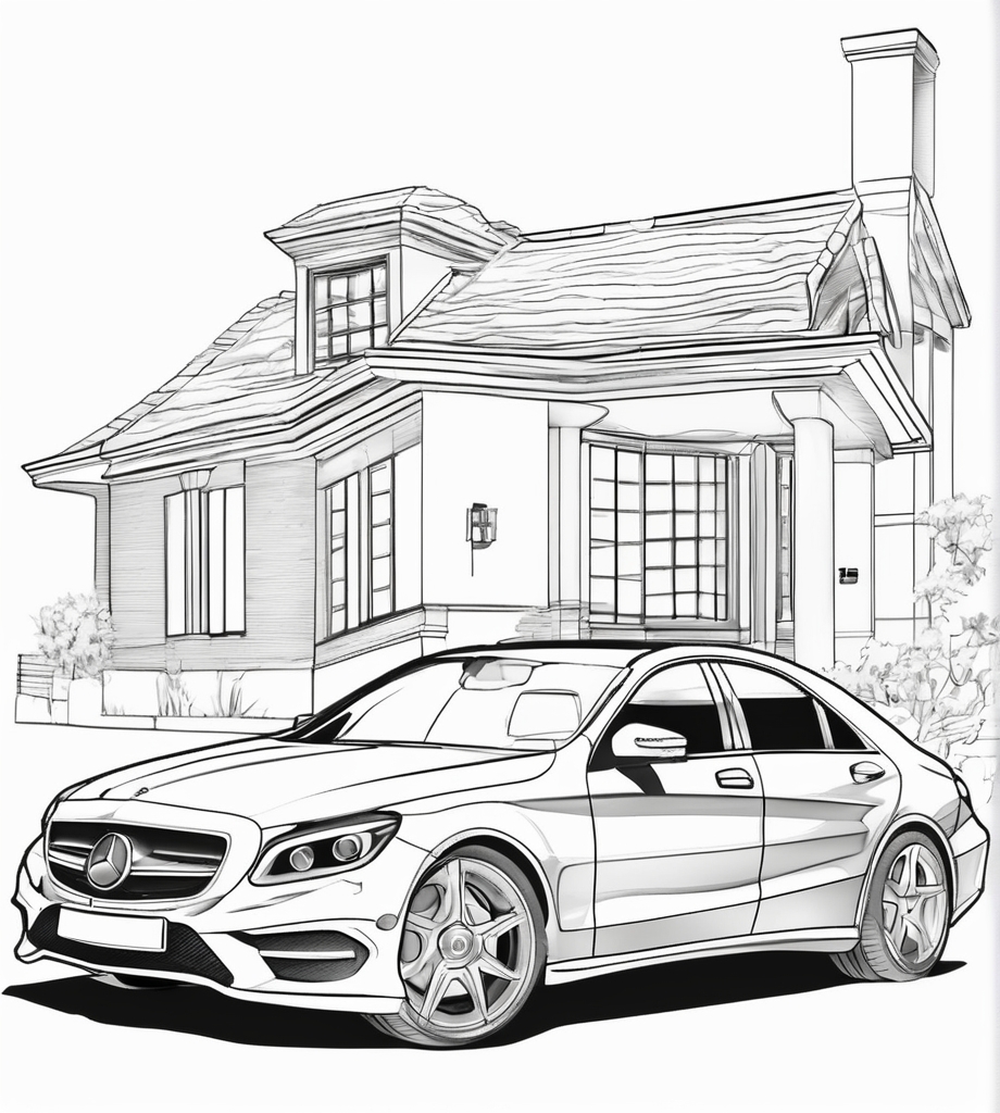 Ausmalbild Mercedes CLA