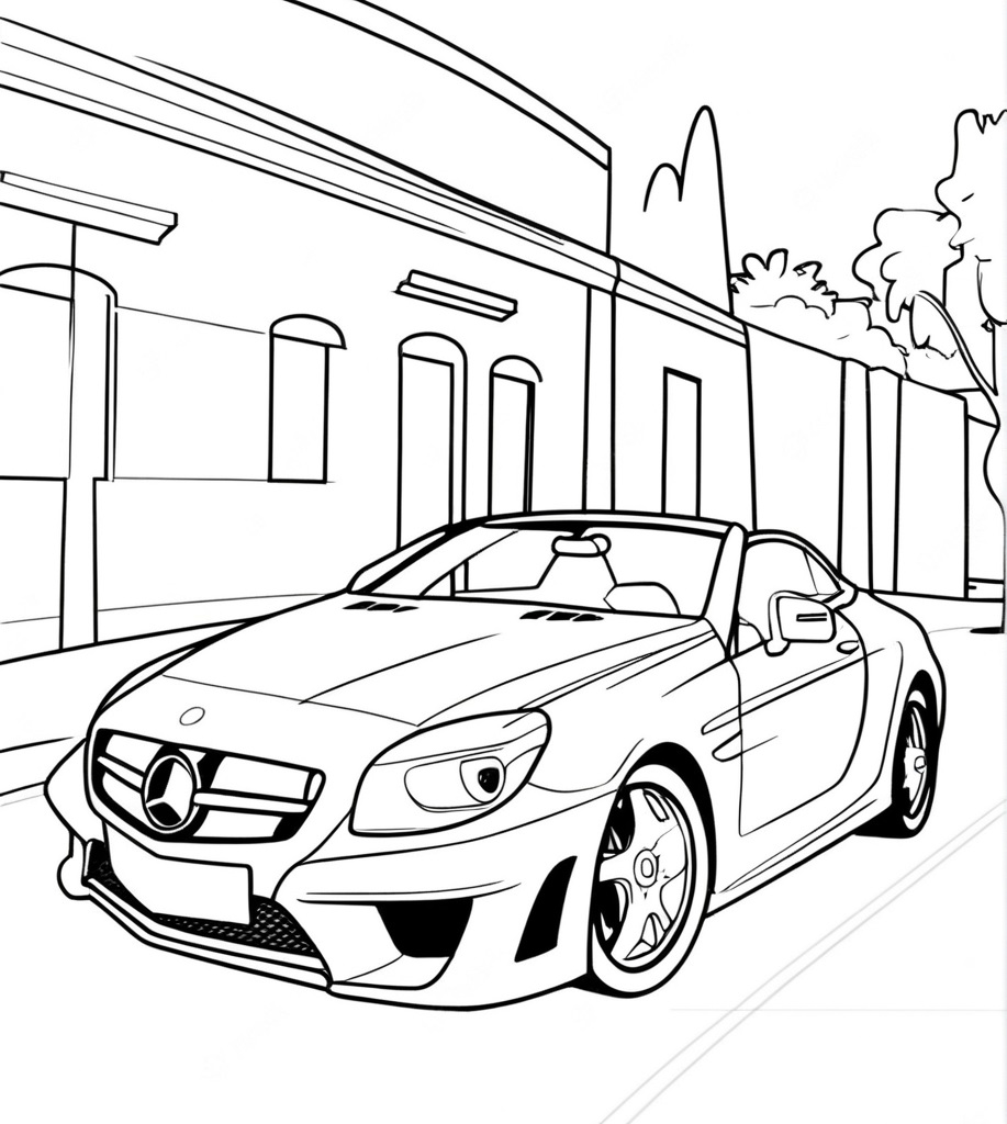 Ausmalbild Mercedes Mclaren