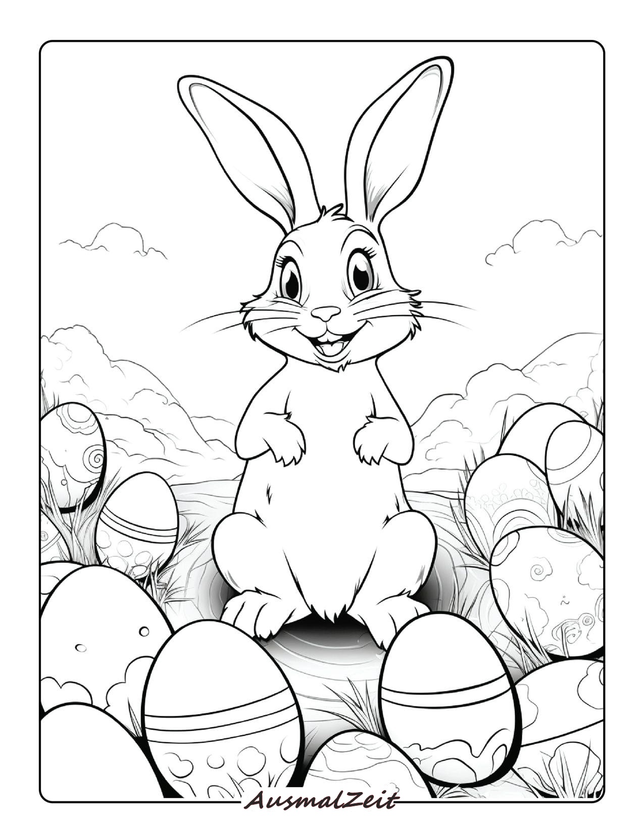 Ausmalbild Osterhase Süße