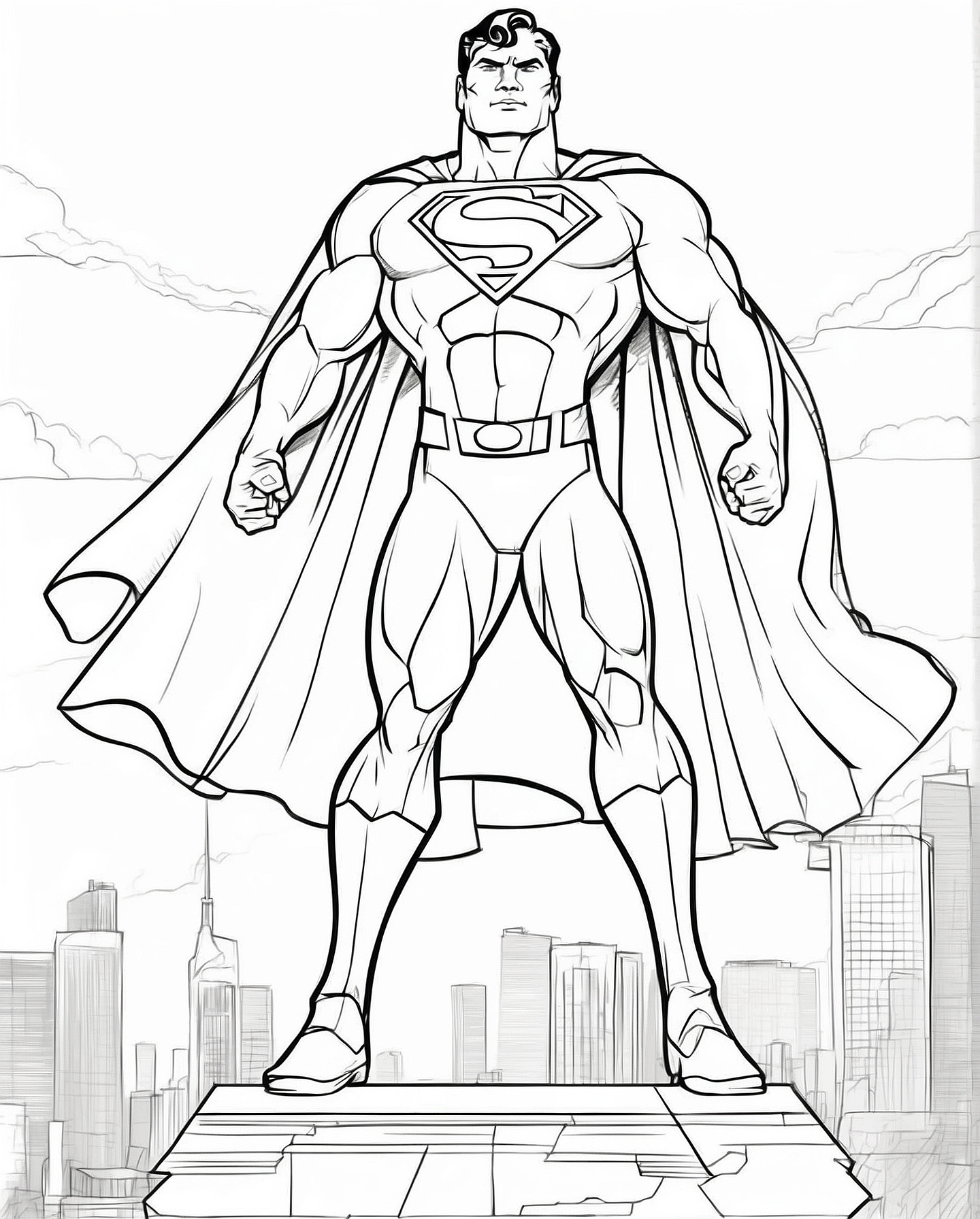 Ausmalbild Unsterblicher Superman