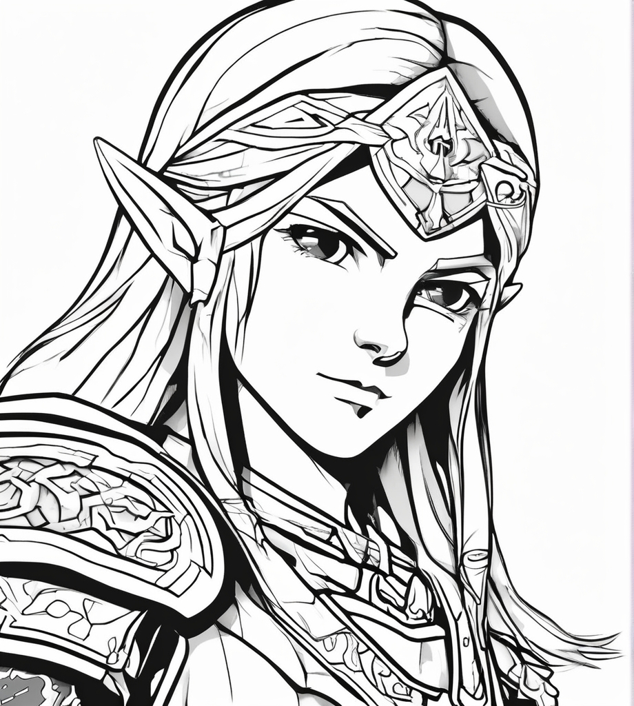 Ausmalbild Zelda Link
