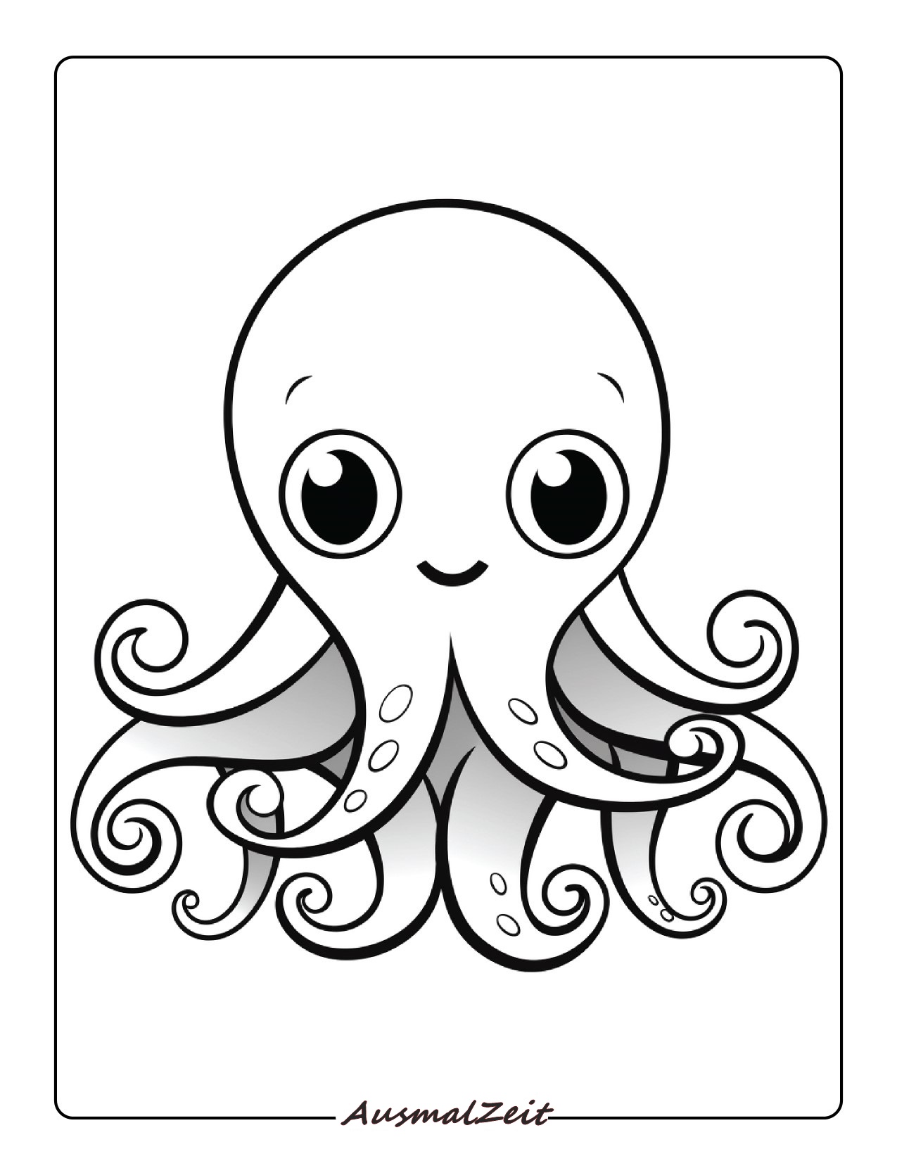 Ausmalbilder Krake. 20 Malvorlagen Tintenfisch, Oktopus Bilder