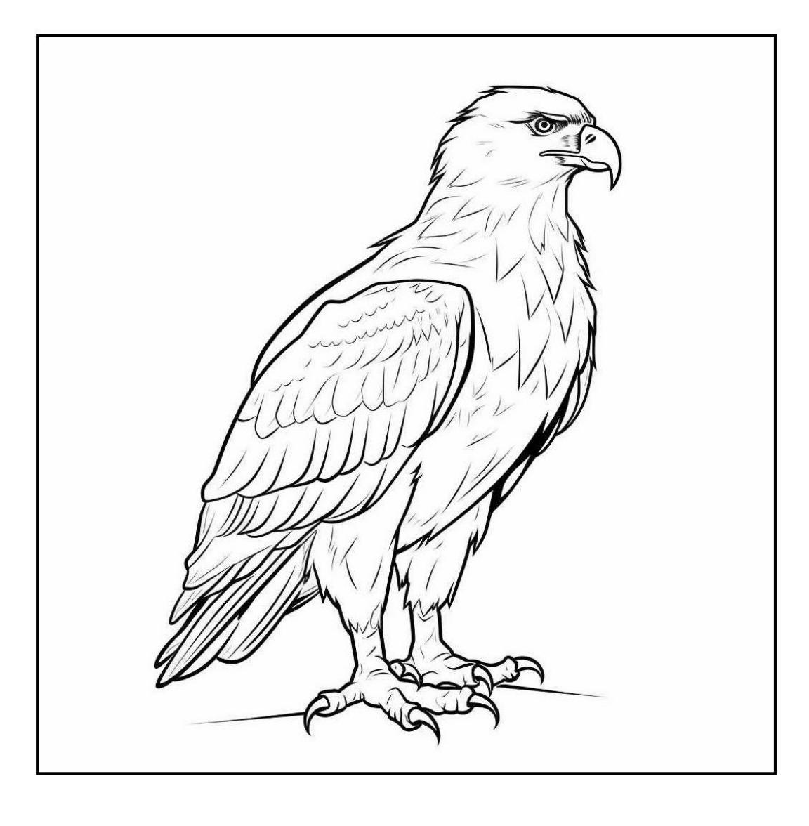 Ausmalbild Adler 01