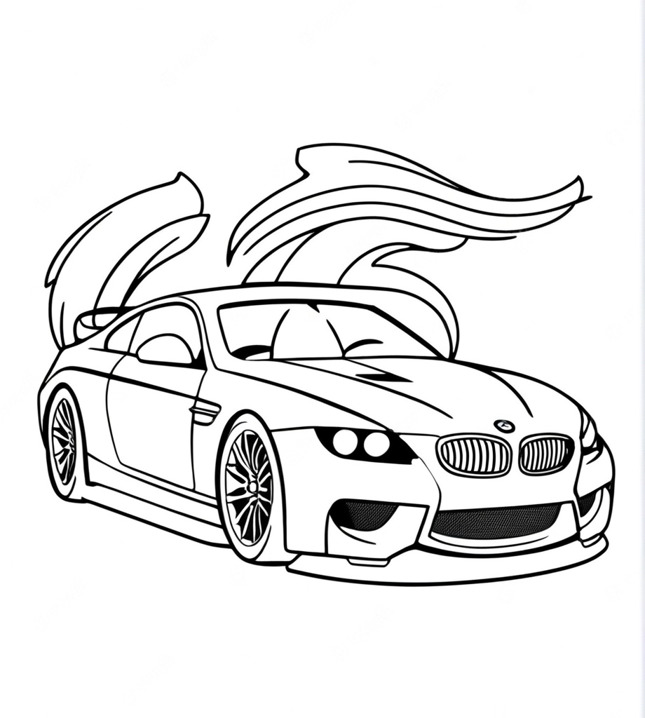 BMW Malvorlage für Kinder