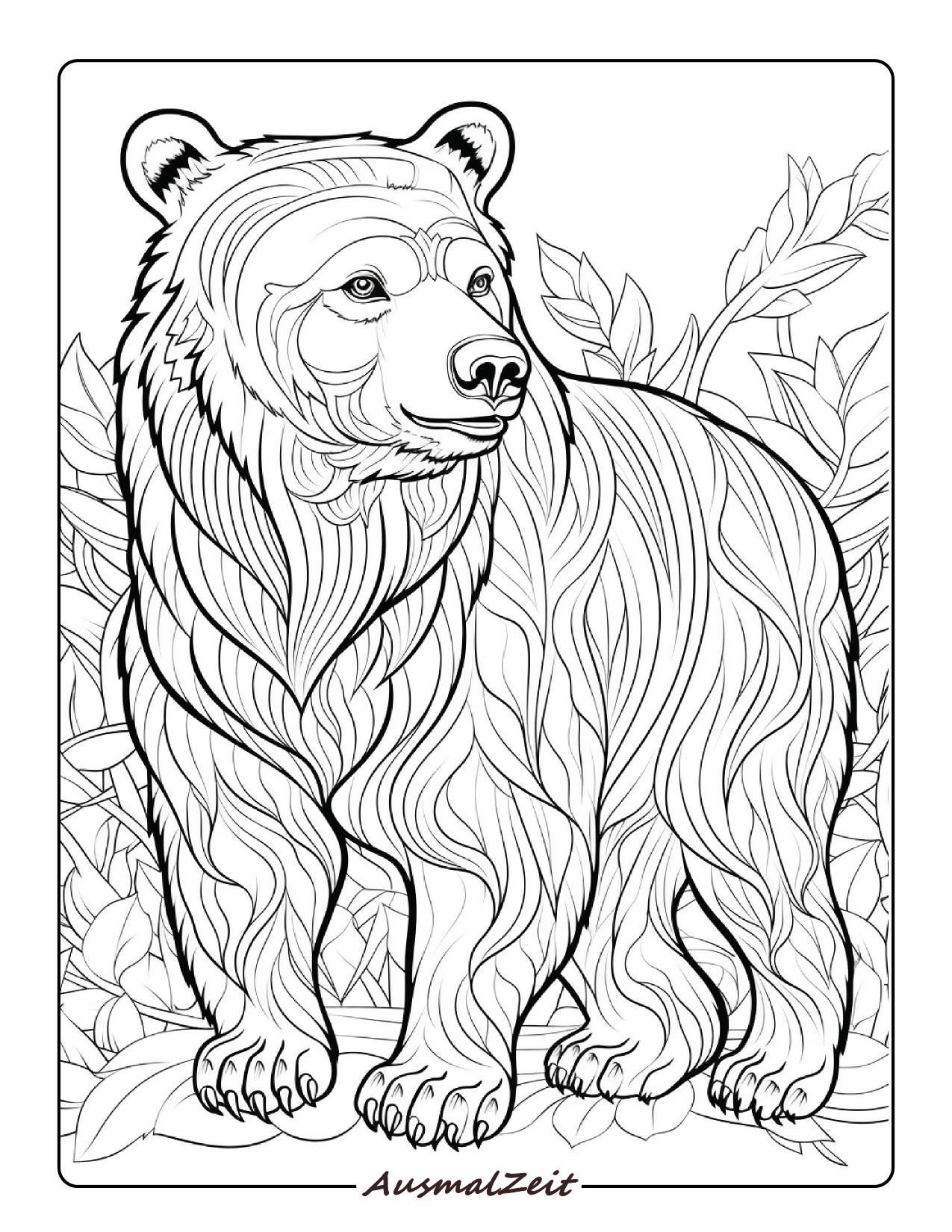 Bär Mandala Ausmalbild zum Ausdrucken