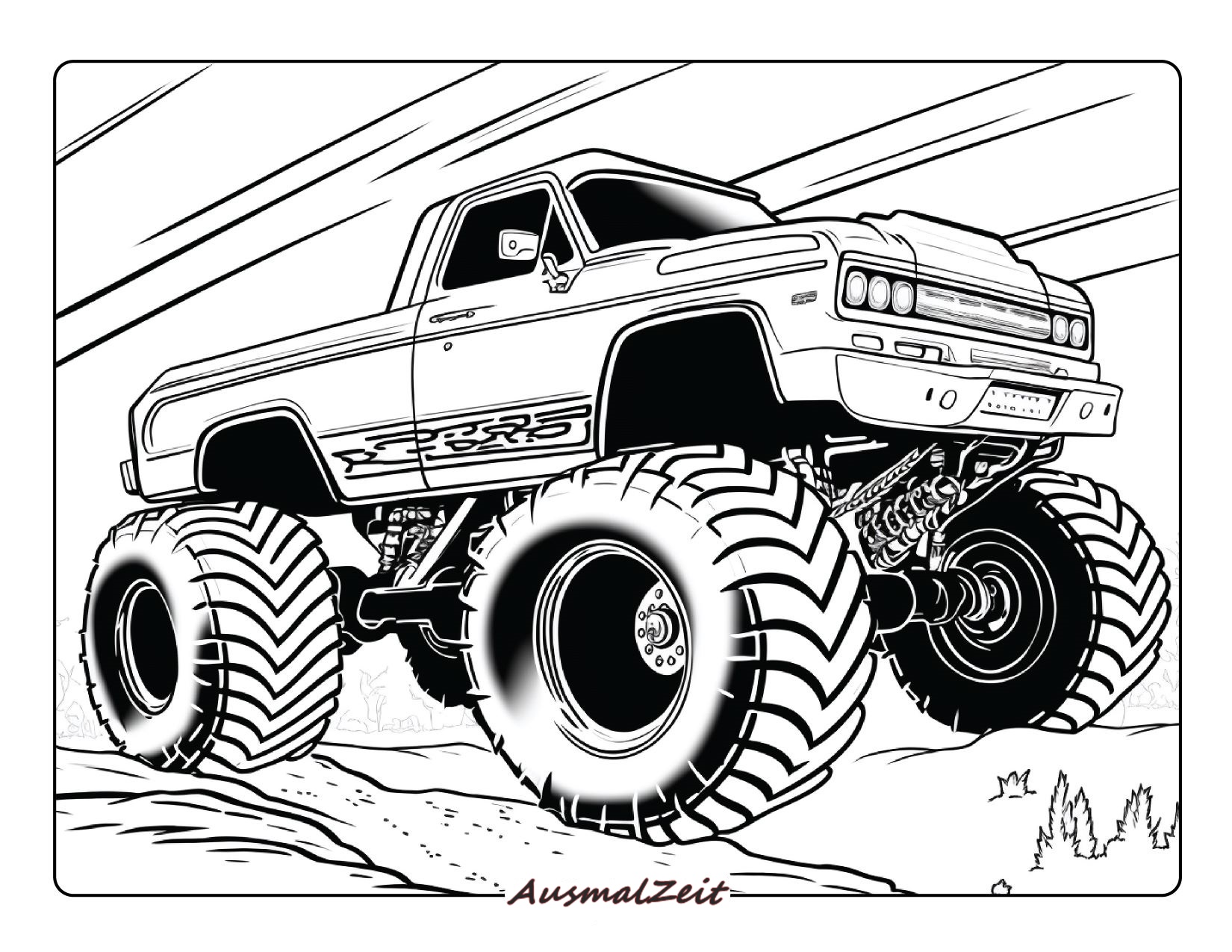 BigFoot Monster Truck Ausmalbild