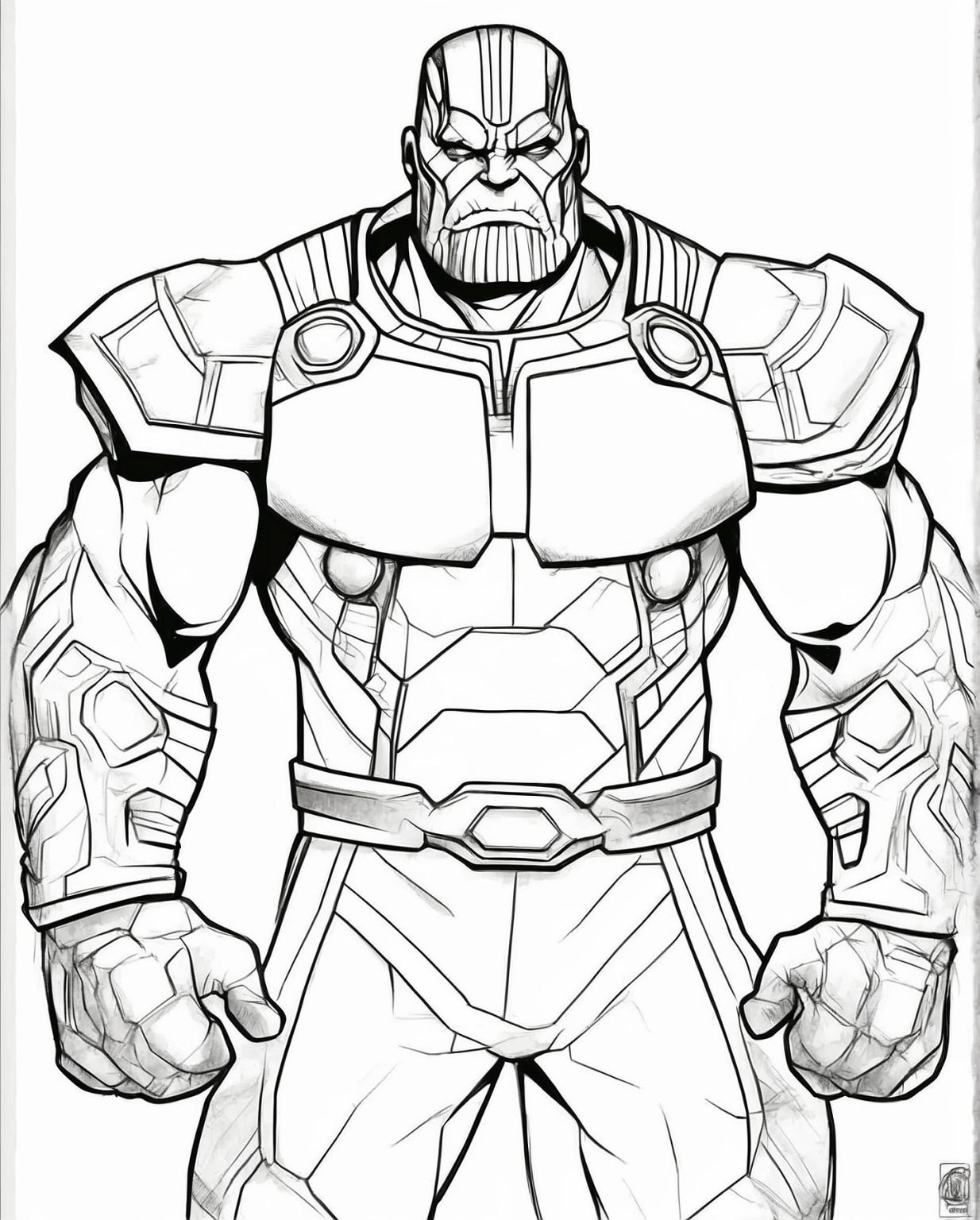 Bösewicht Thanos zum Ausmalen