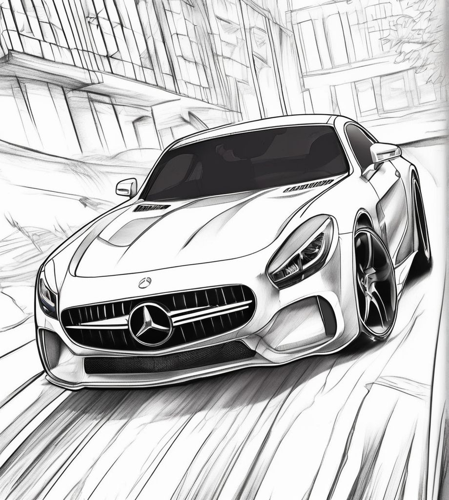 Charmantes Mercedes Malvorlagen für Kinder