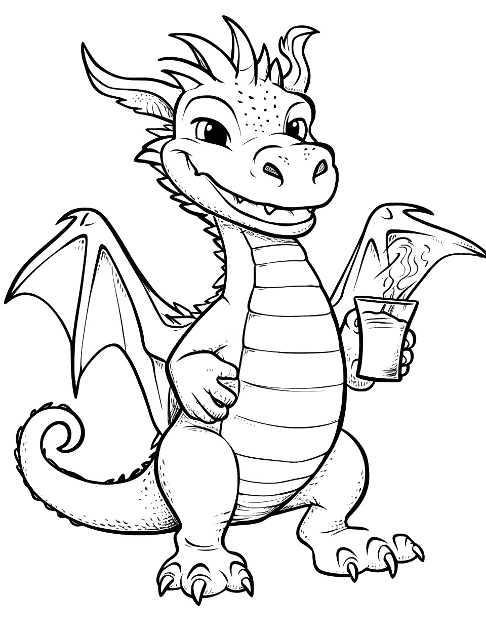Coole Drache Ausmalbild