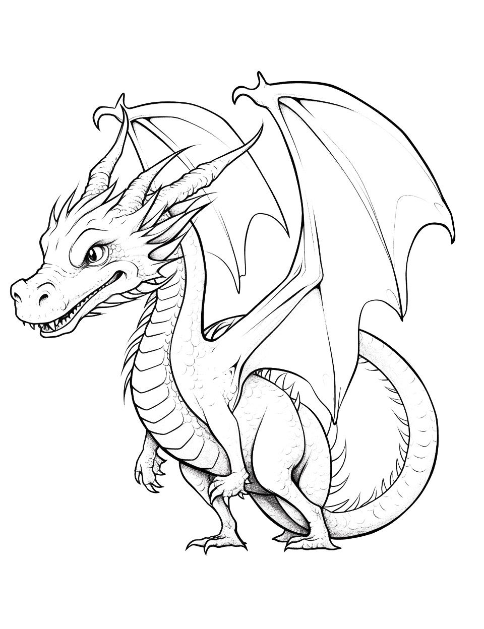 Drachen Ausmalbilder Kostenlos zum Ausdrucken für Kinder