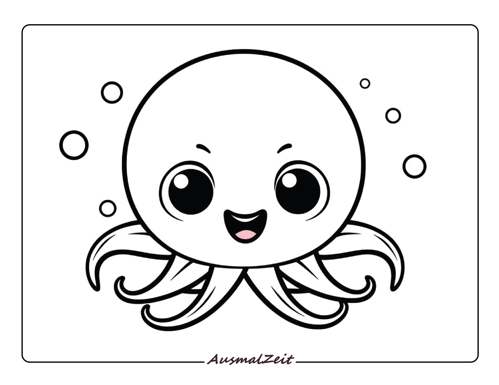 Einfach Oktopus Malvorlagen für Kleinkinder