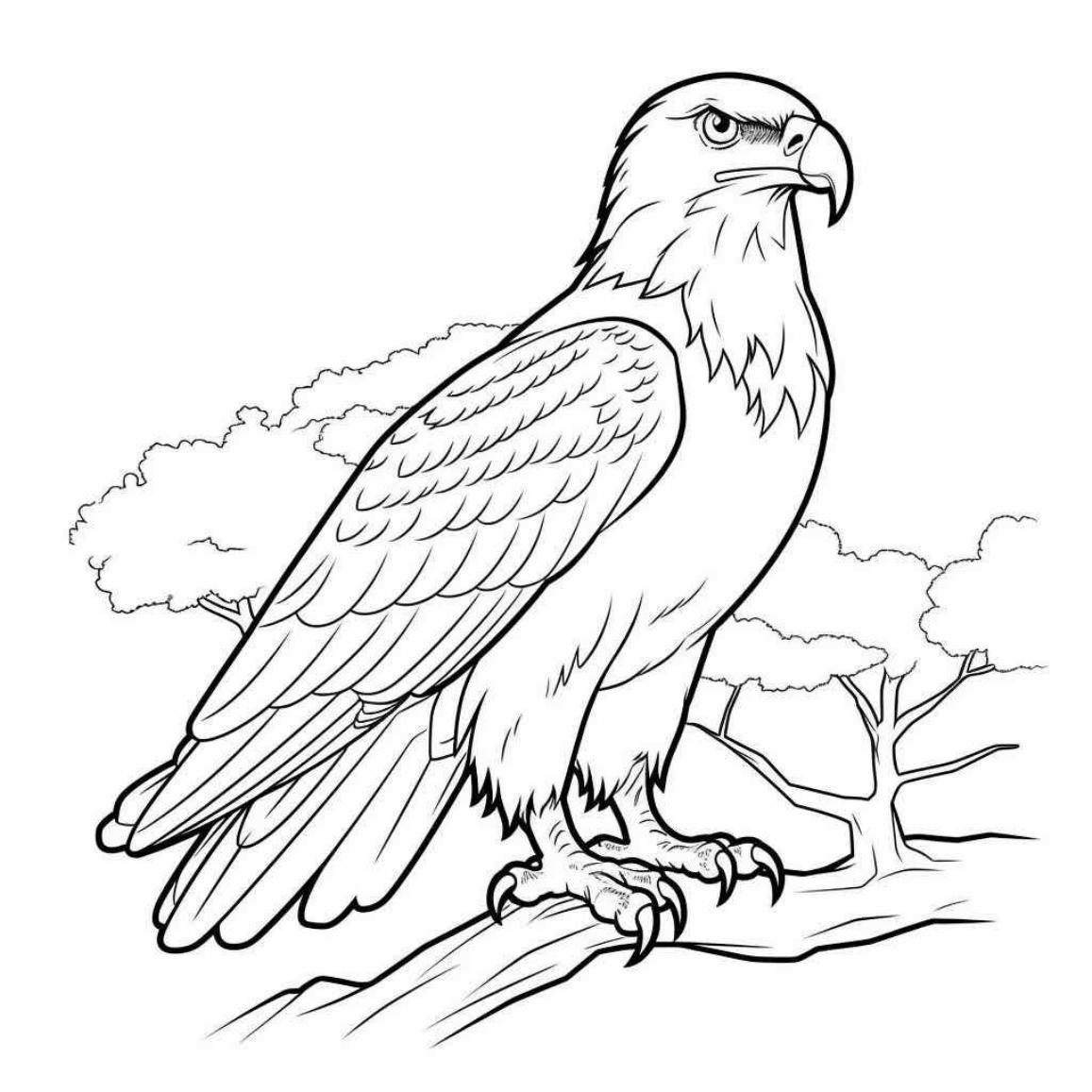 Einfacher Adler Malvorlagen für Kinder