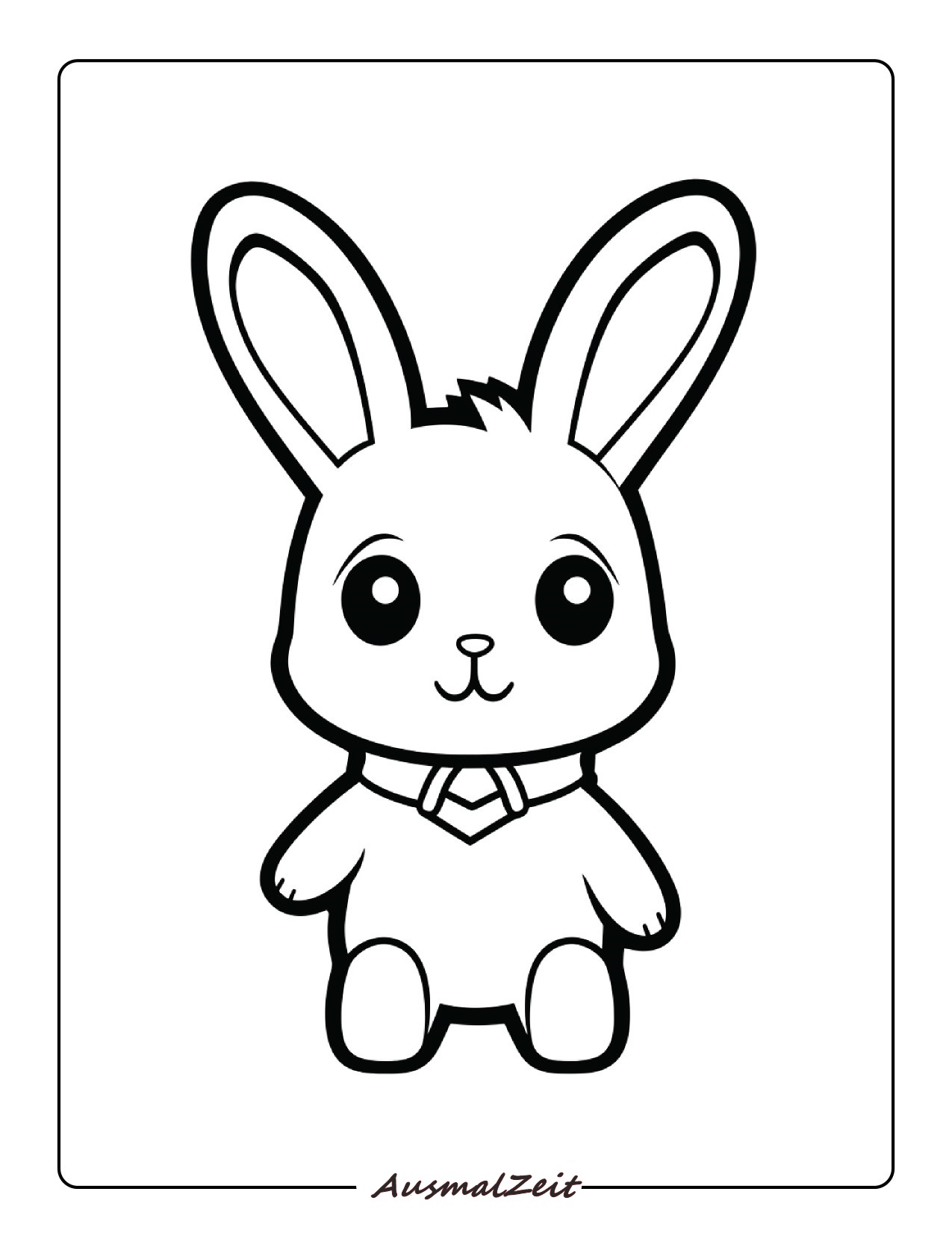 Einfacher Hase Malvorlagen für Kinder