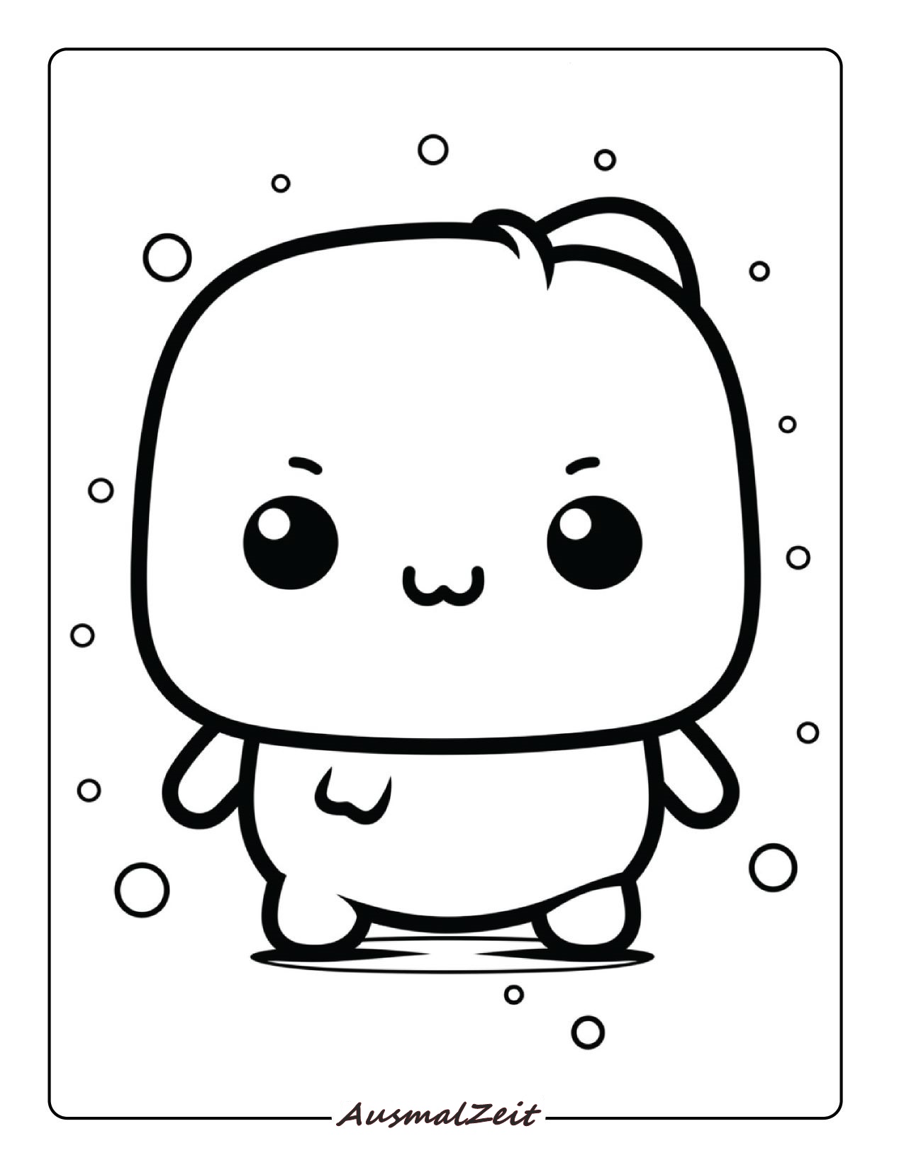 Einfacher Kawaii Ausmalbild