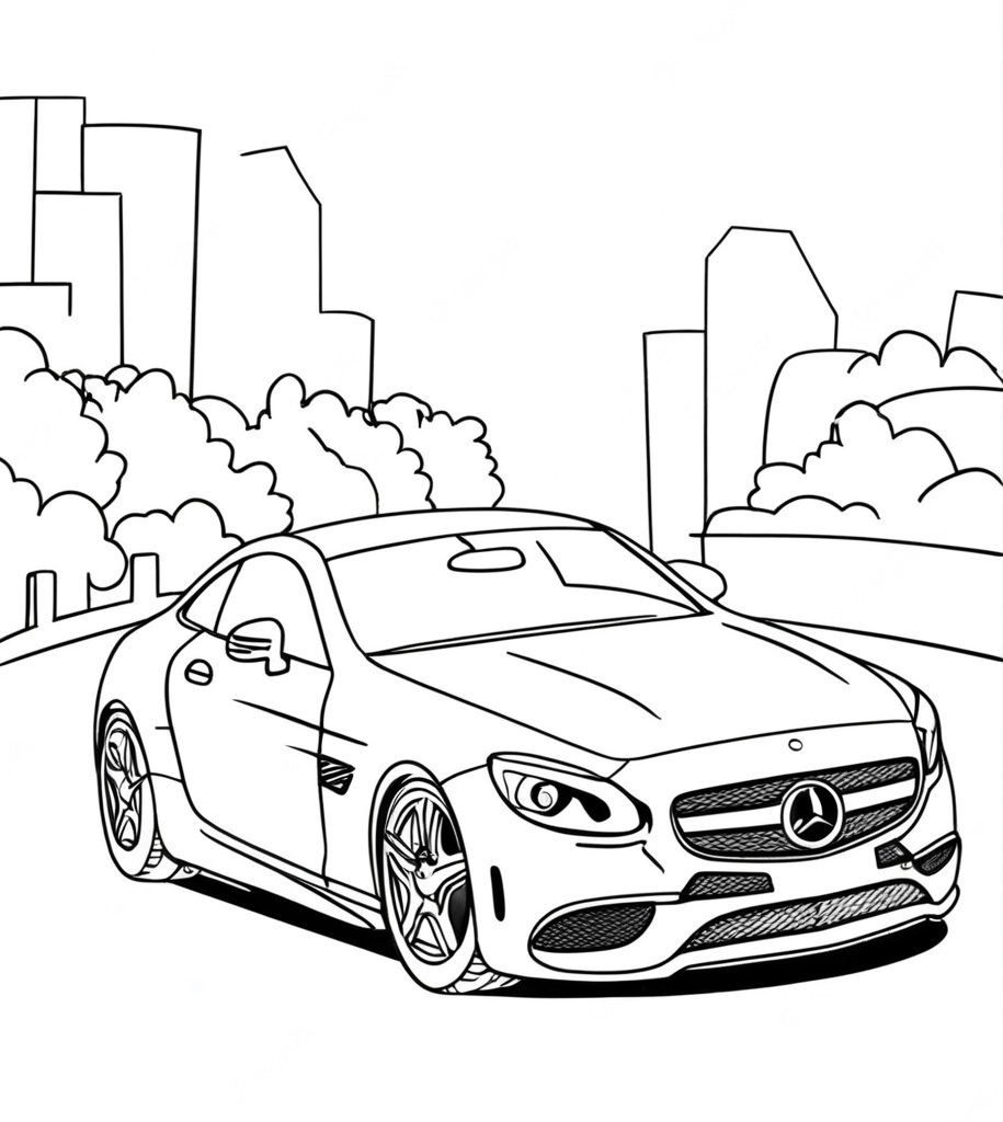 Einfacher Mercedes Ausmalbilder Kostenlos zum Ausdrucken