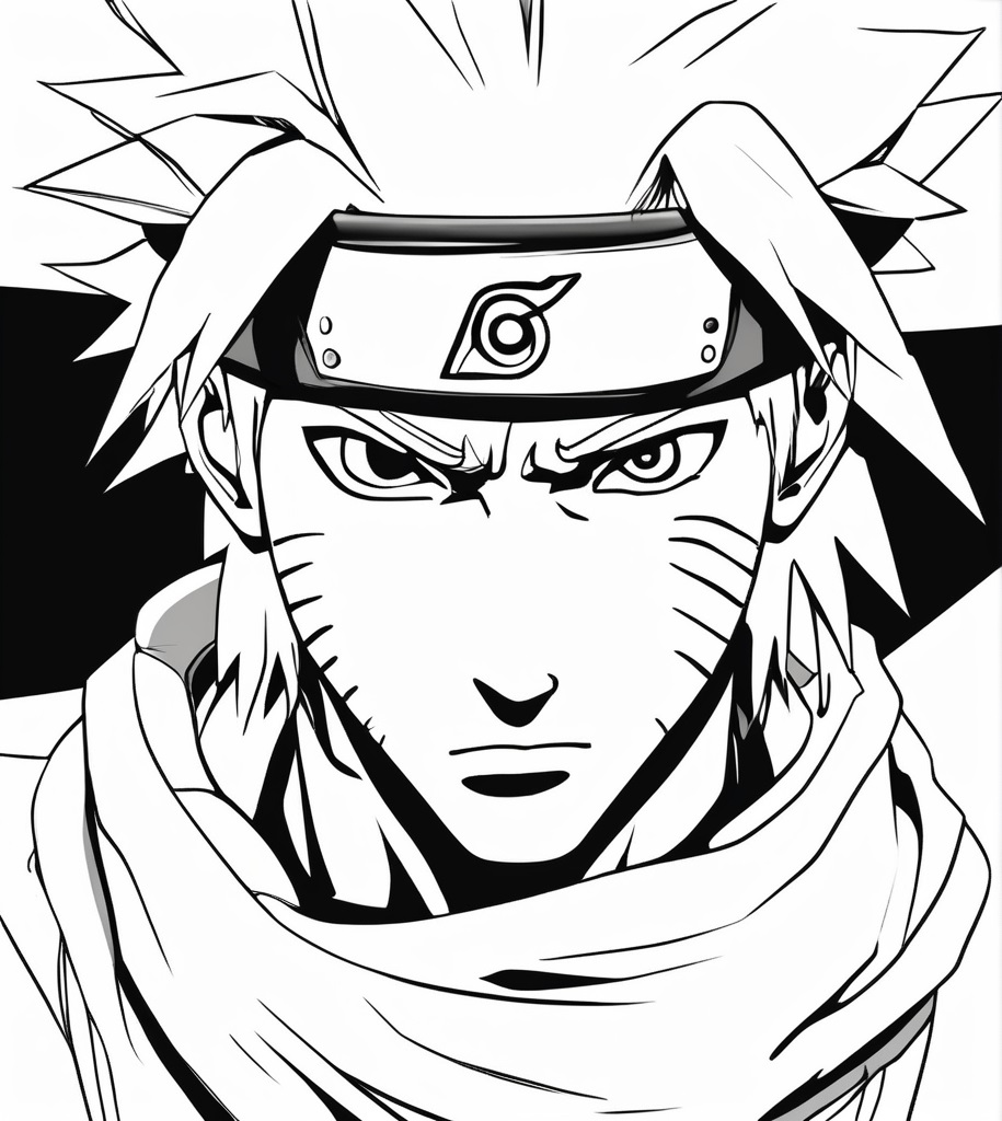 Einfacher Naruto Ausmalbild zum Ausdrucken