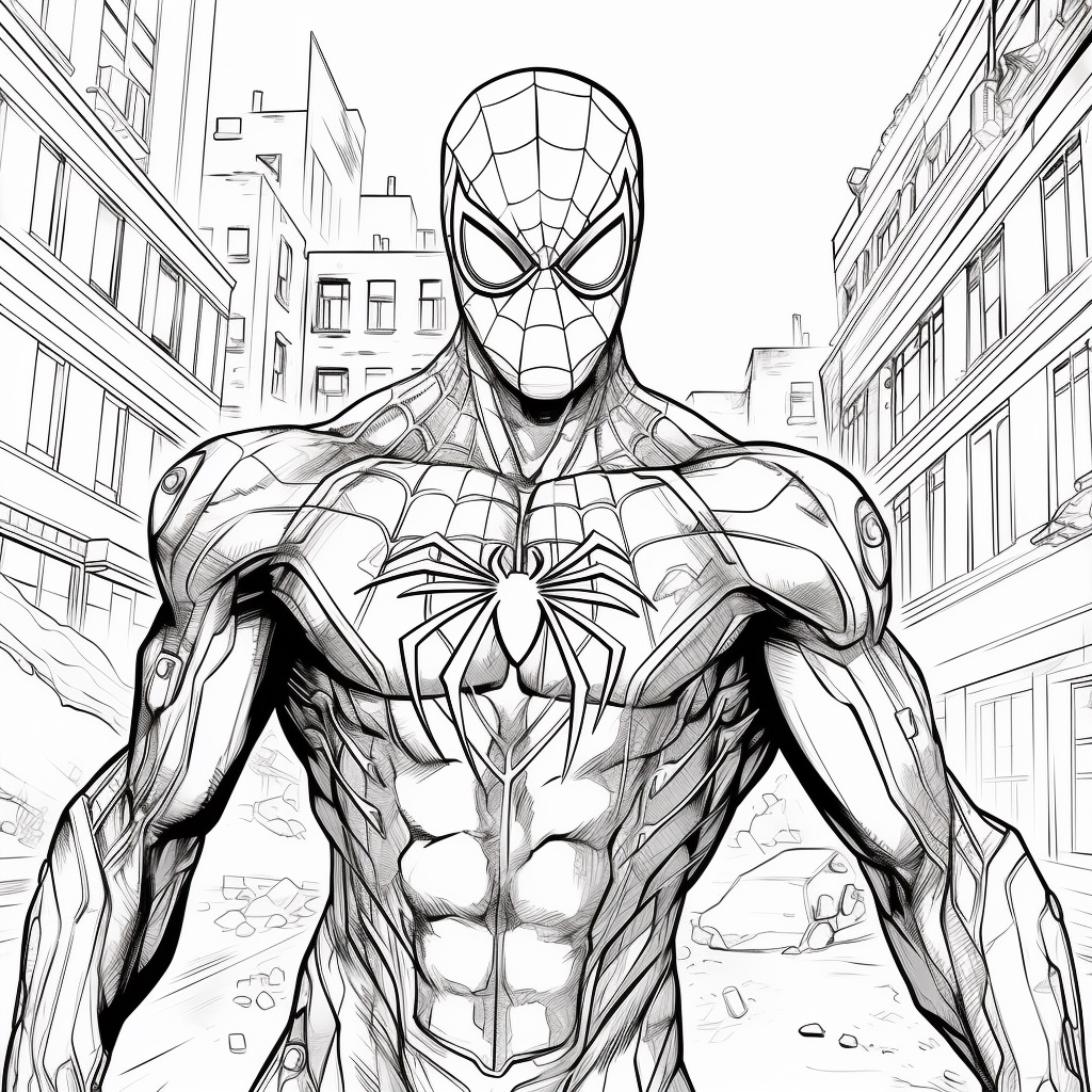 Eiserner Spiderman Ausmalbild