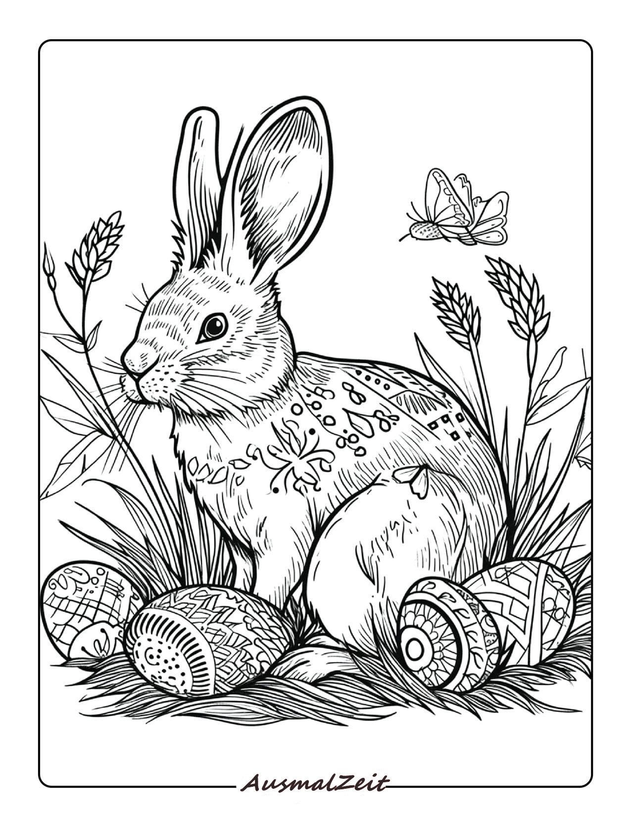 Erwachsener Ostern Ausmalbild