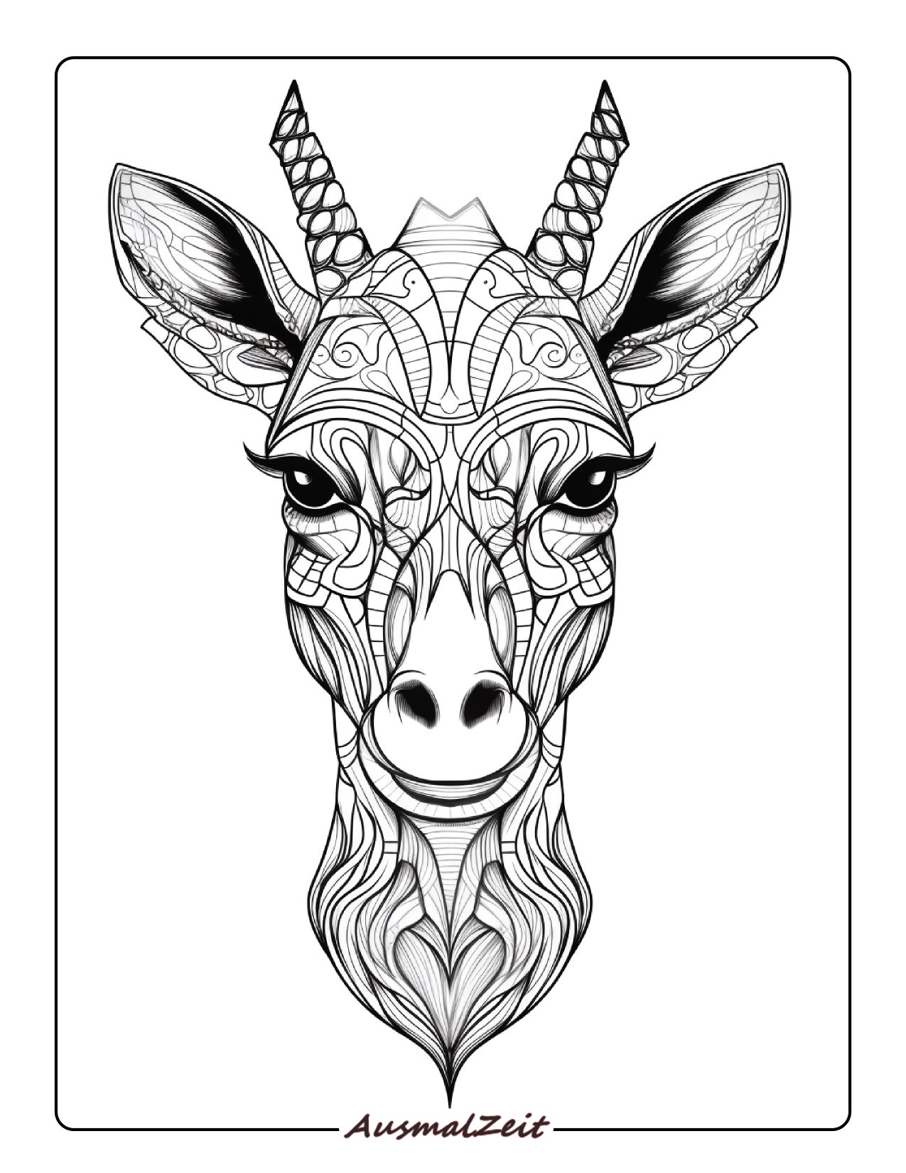 Giraffe Ausmalbild Erwachsene