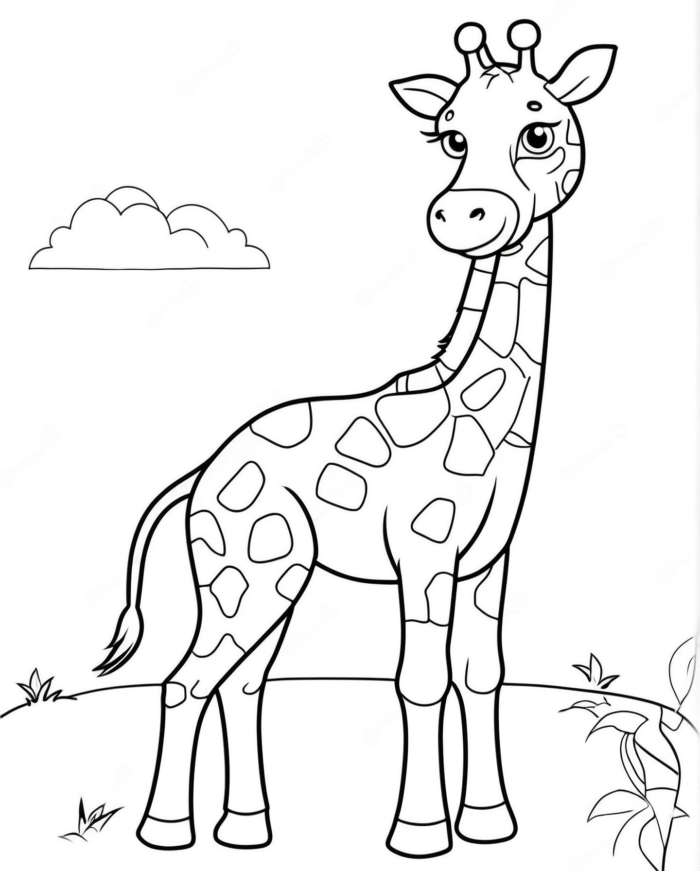 Giraffe Ausmalbild Tiere