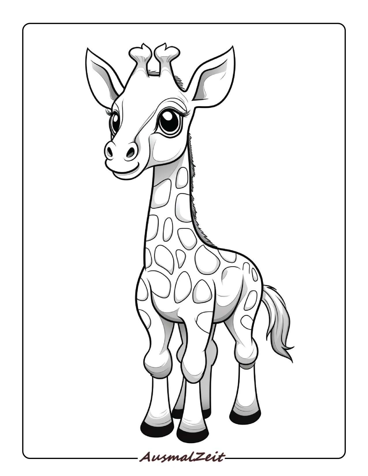 Giraffe Malvorlage