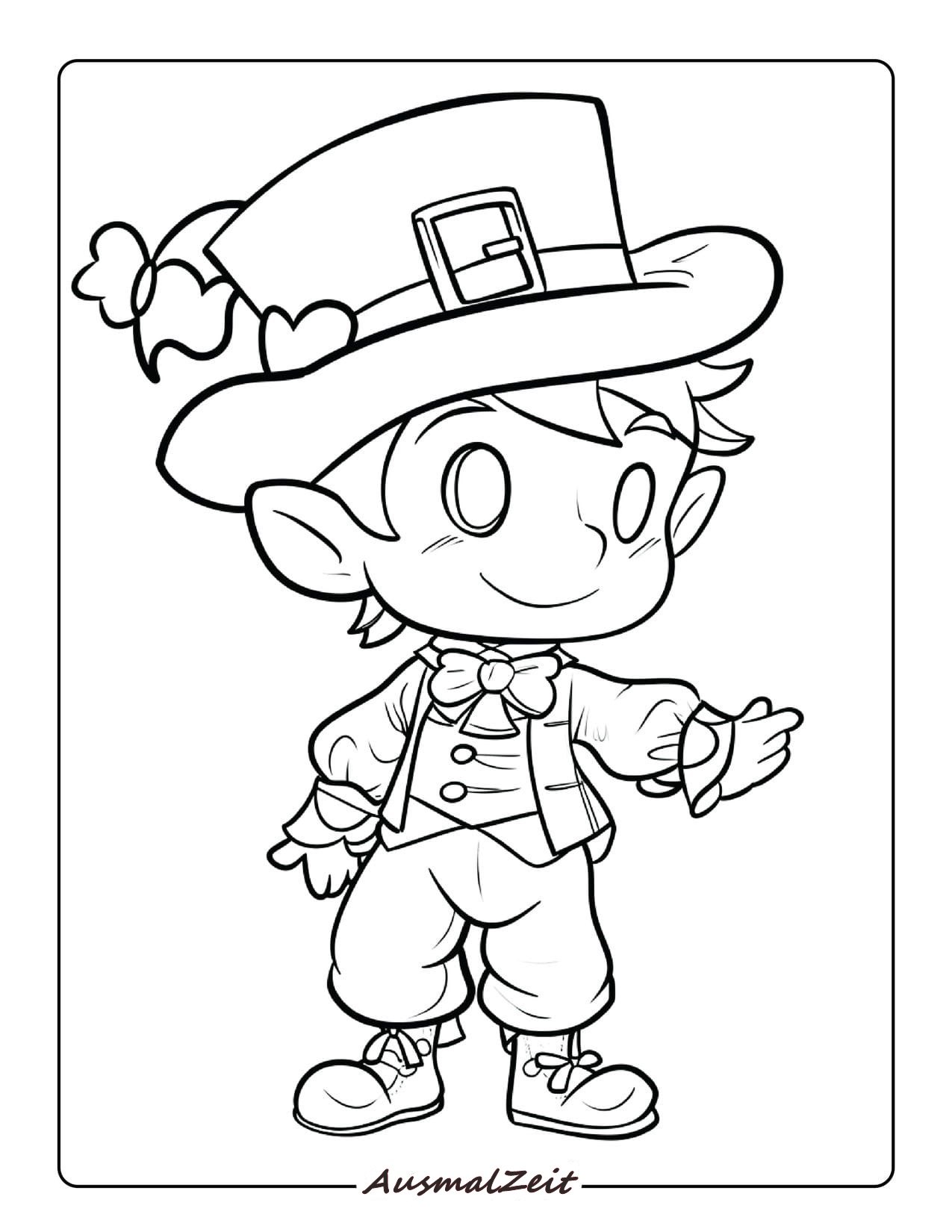 Junge Kobold Ausmalbild zum Ausdrucken