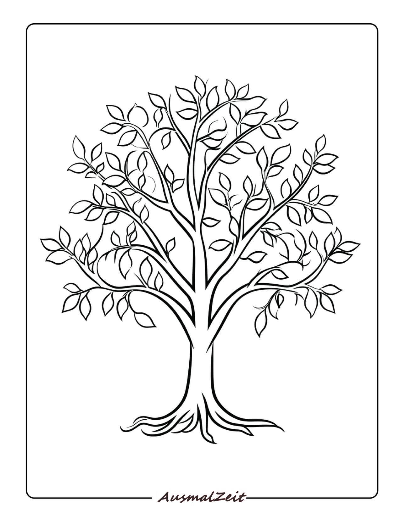 Kahler Baum Ausmalbild