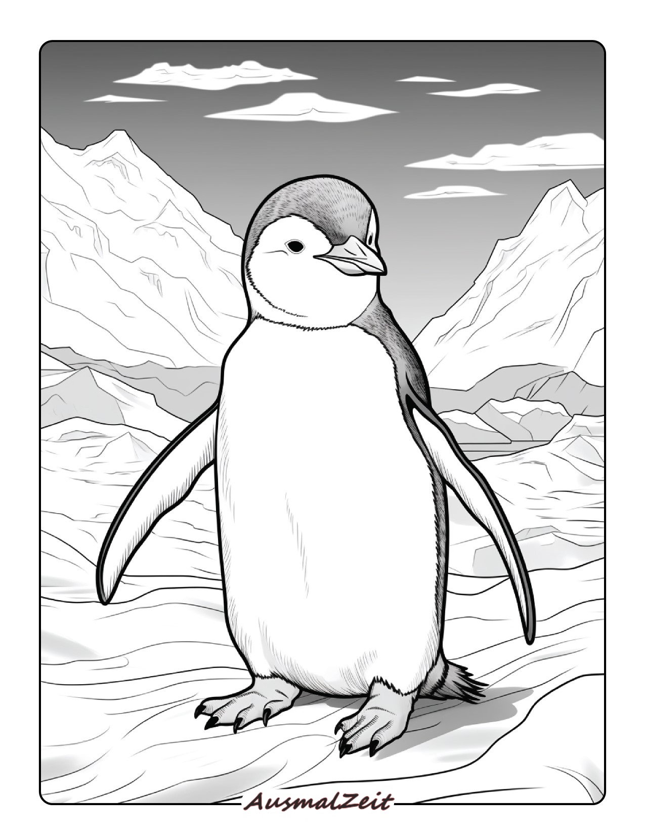 Kaiserpinguin Ausmalbild