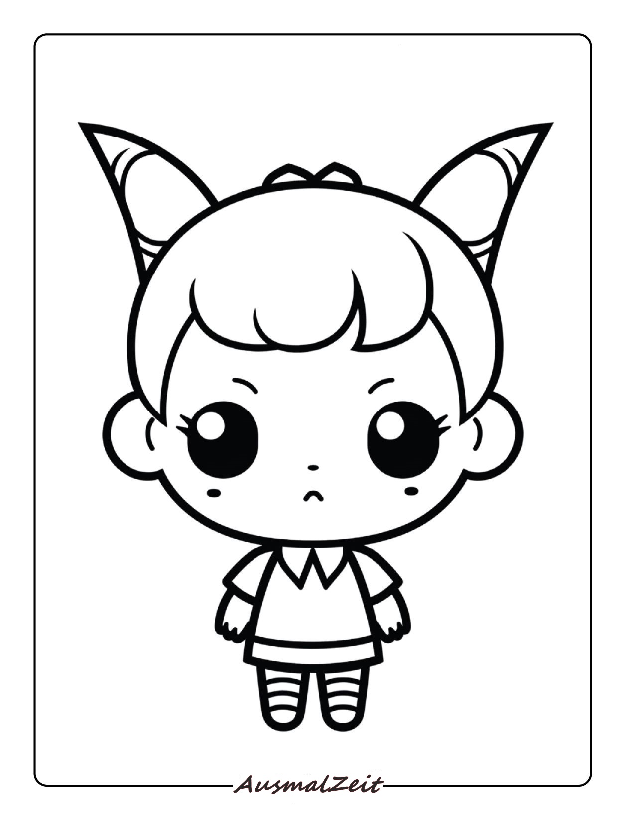 Ausmalbilder Kawaii Süß