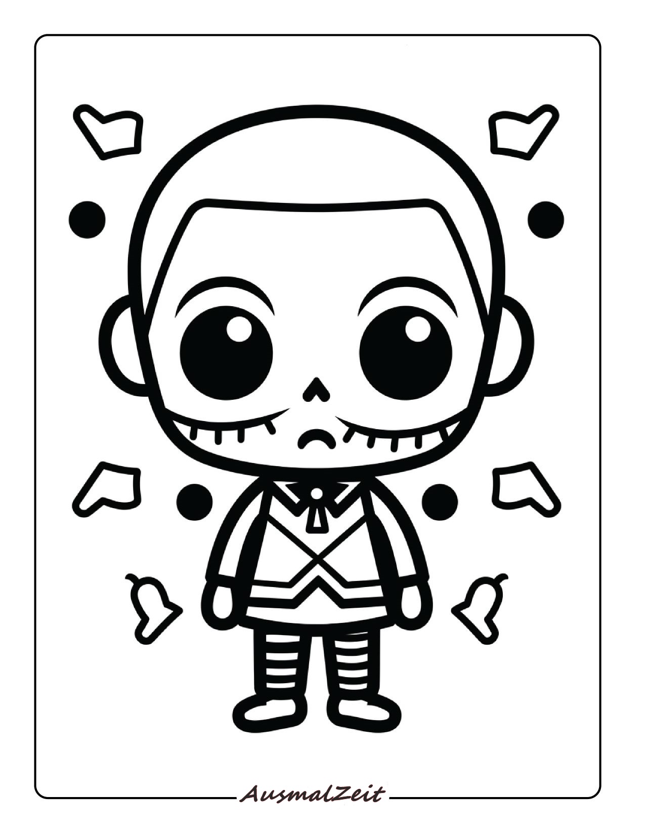 Kawaii Figur Ausmalbild