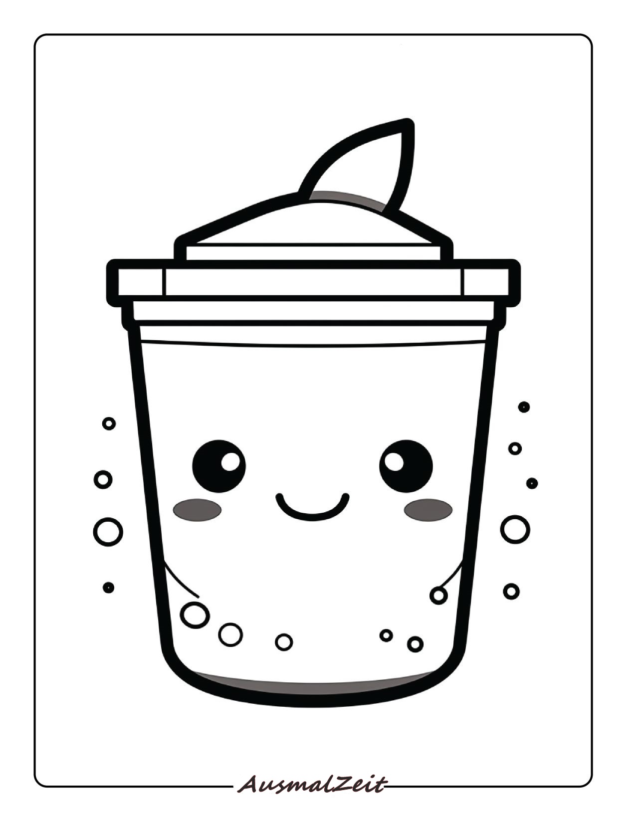Kawaii Starbucks Ausmalbild