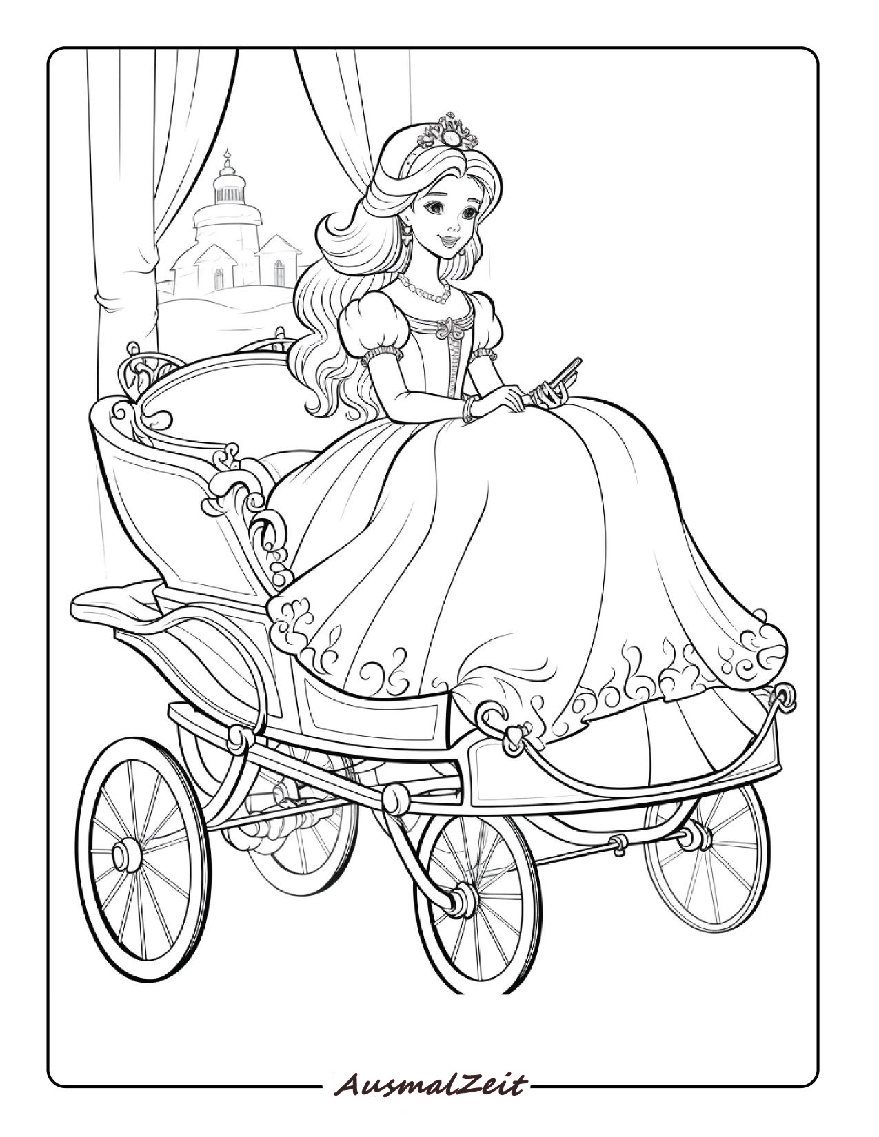Kleine Prinzessin Malvorlage für Kinder