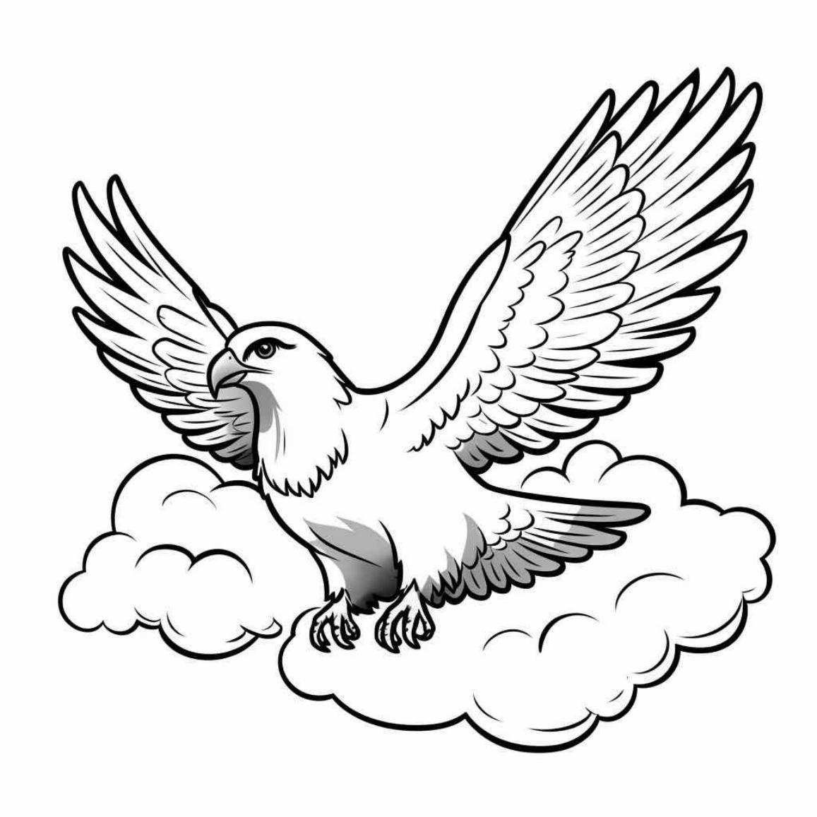 Kleiner Adler Ausmalbild zum Ausdrucken