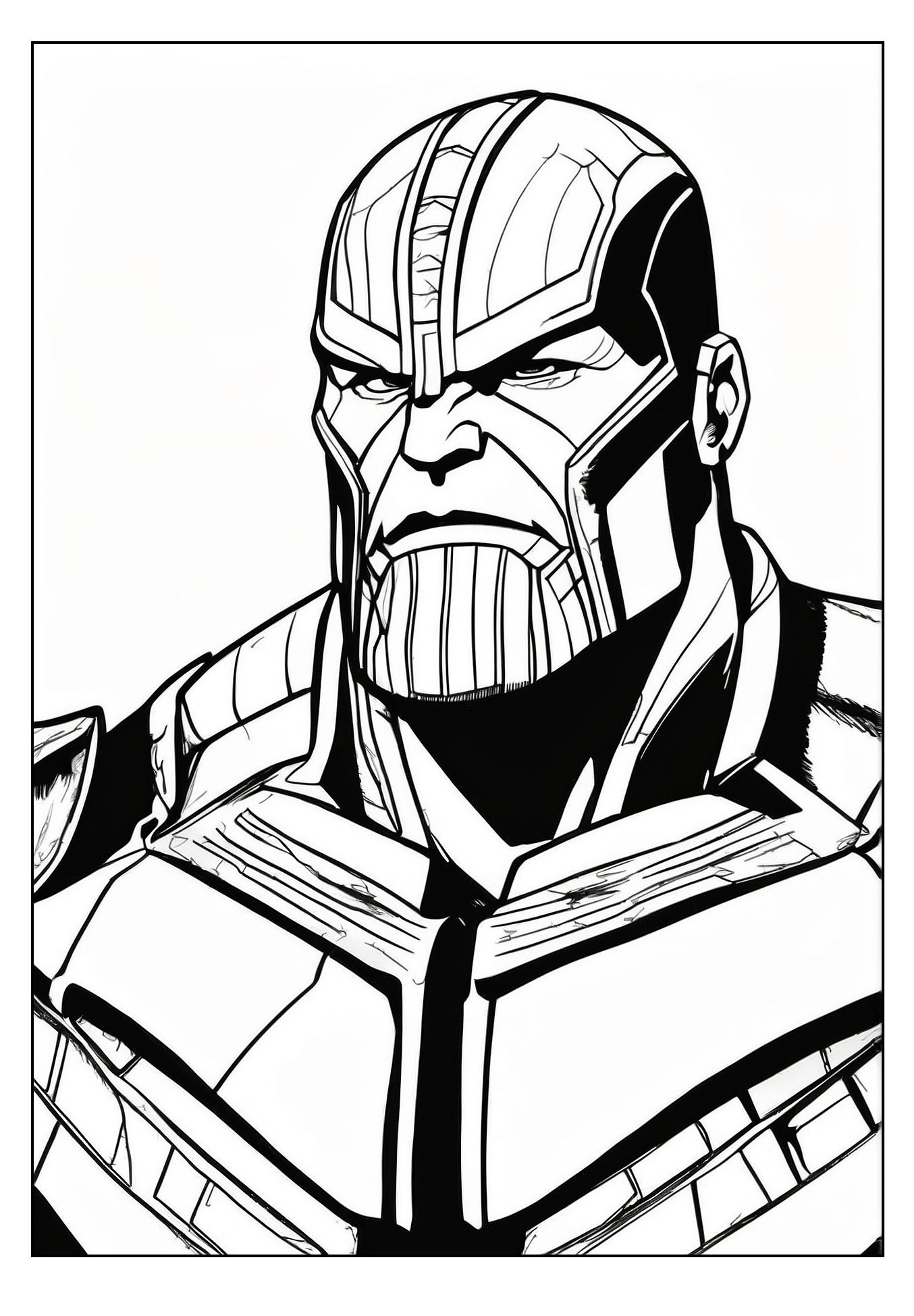 Mächtiger Thanos Ausmalbilder für Kinder