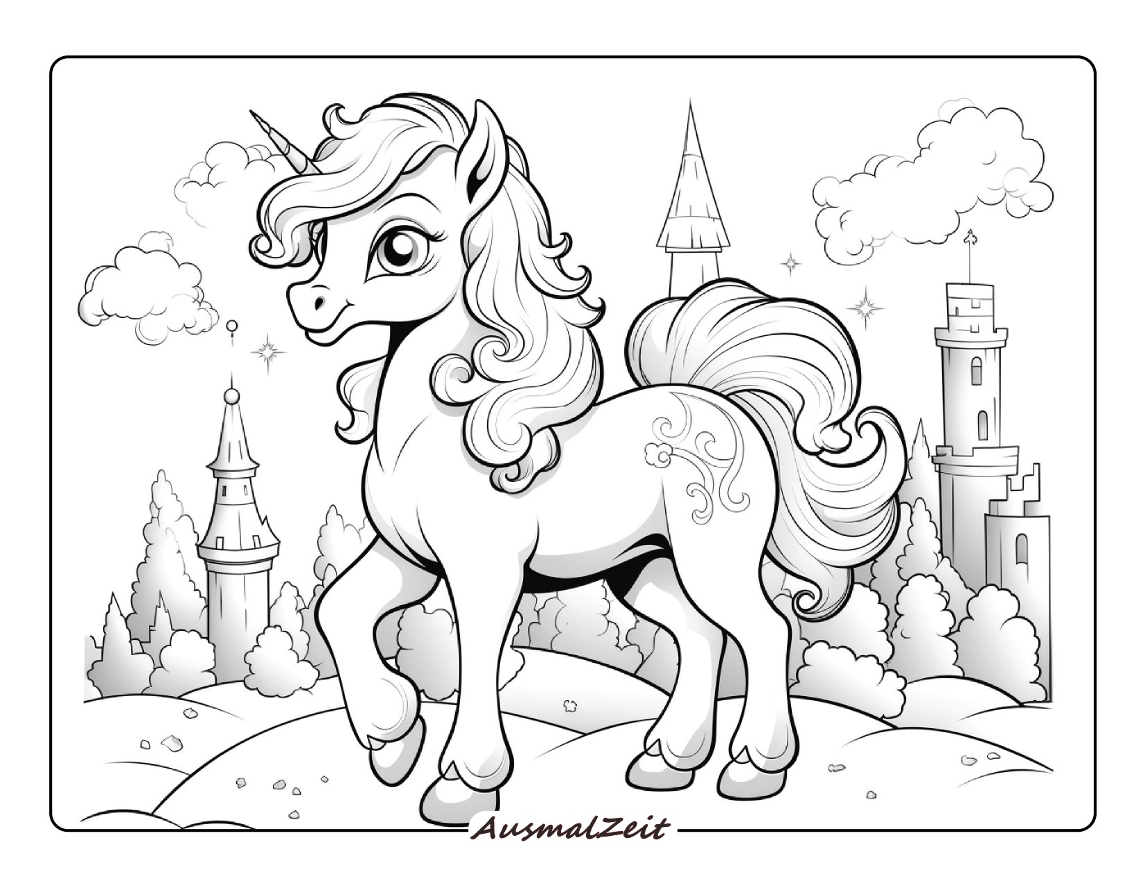 Magische Pony Ausmalbilder von Tiere
