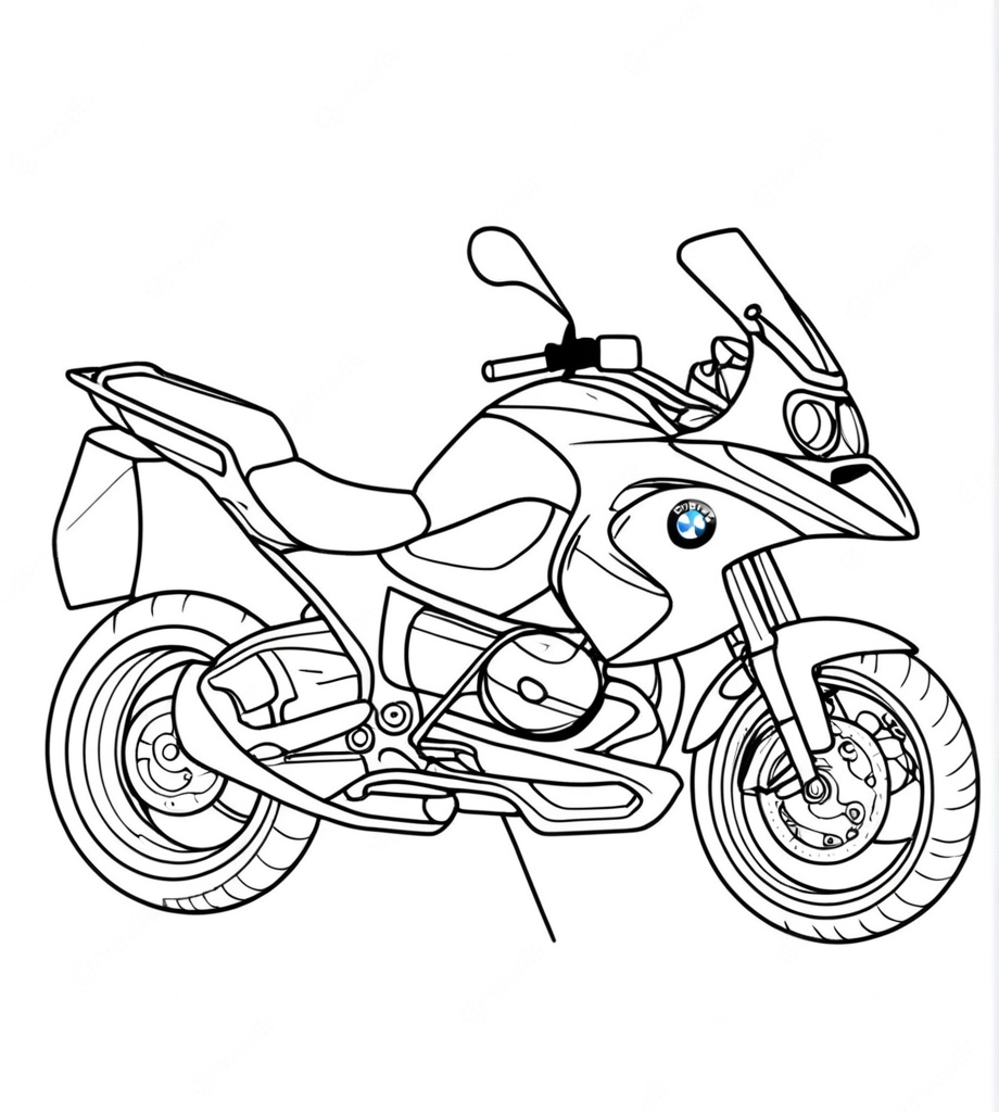 Malvorlage Motorrad BMW zum Ausdrucken