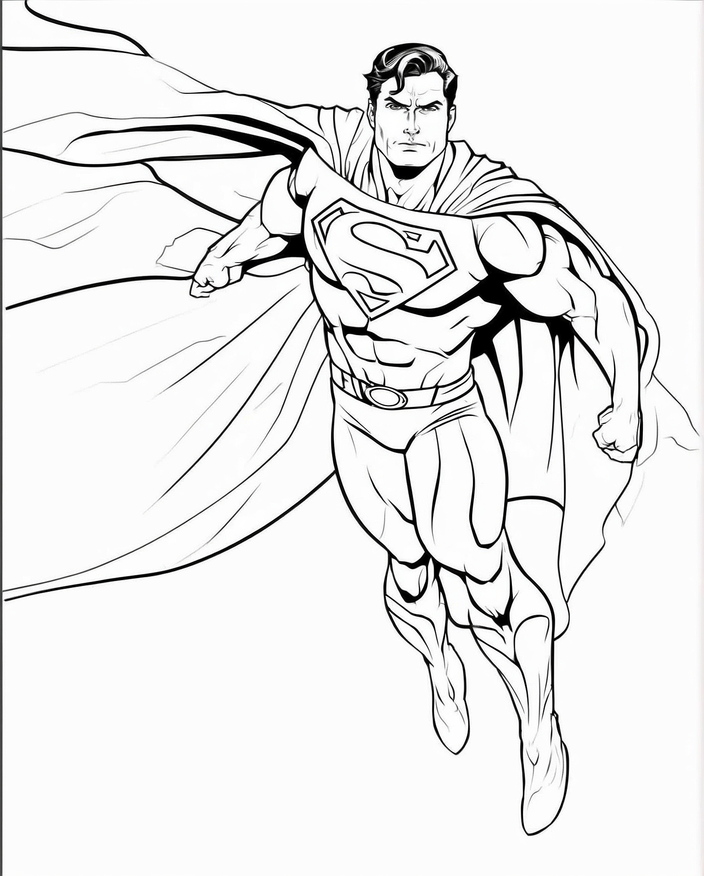 Malvorlage Superman Verteidiger der Unschuldigen und Gerechten