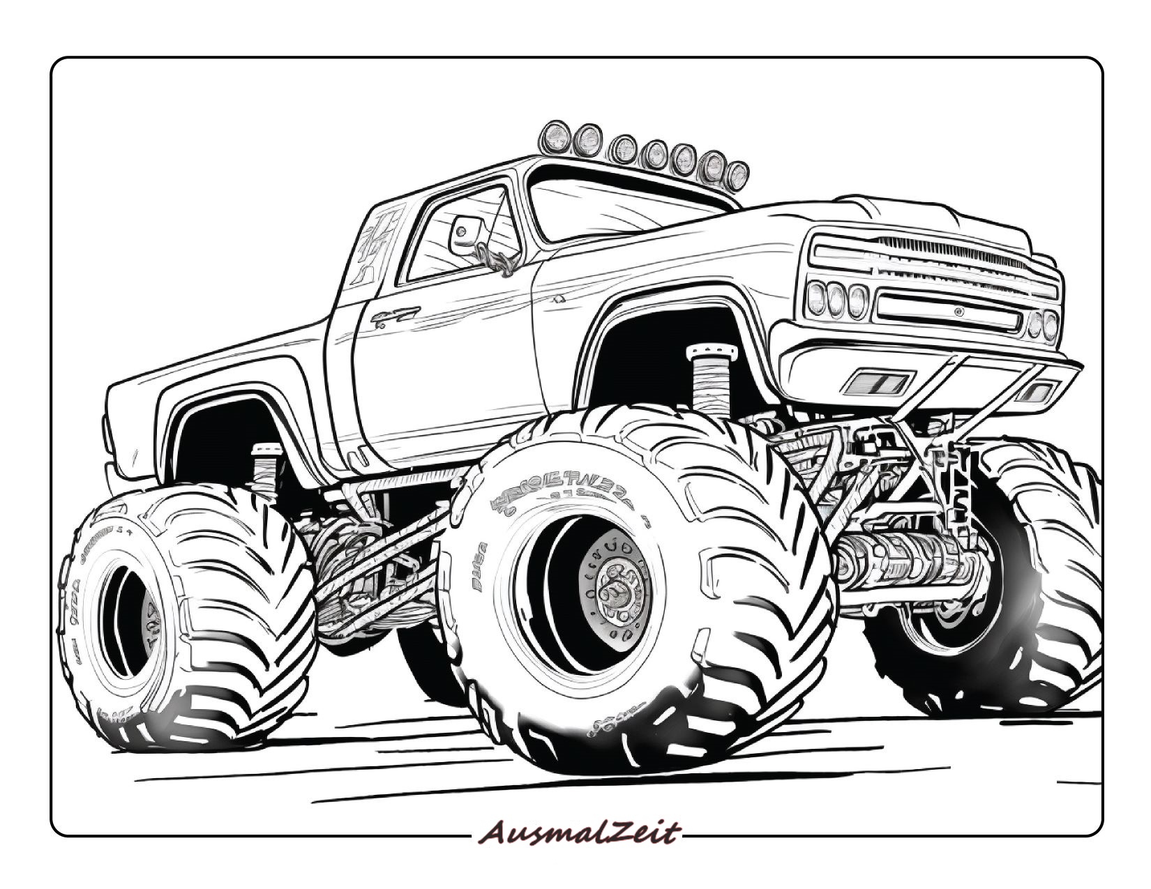 MaxD Monster Truck Ausmalbild