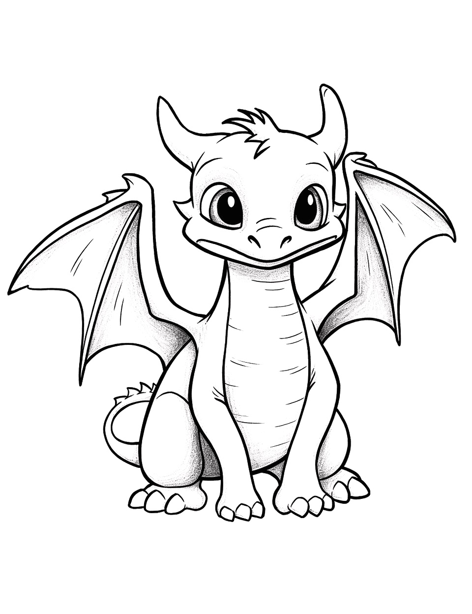 Nachtwut Drache Ausmalbild zum Ausdrucken