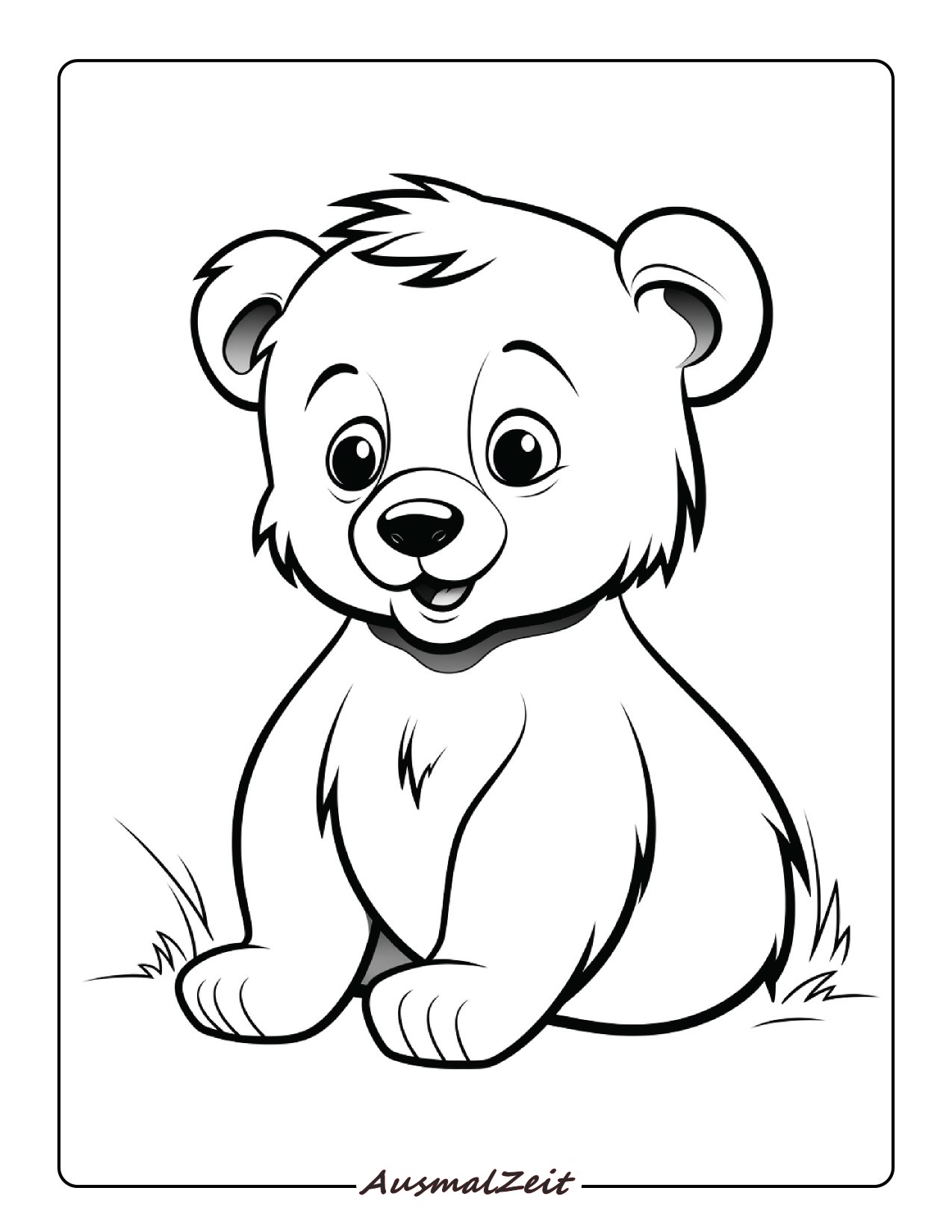 Niedlicher Bär Ausmalbilder für Kinder