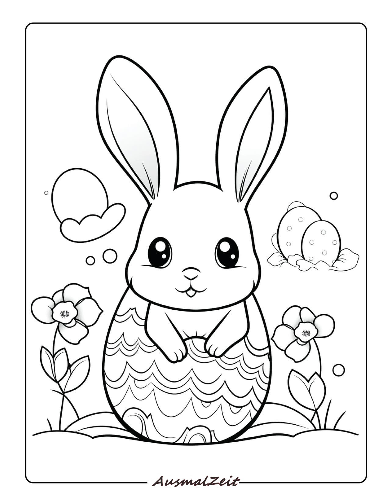 Ausmalbilder Osterhase zum Ausdrucken Herunterladen